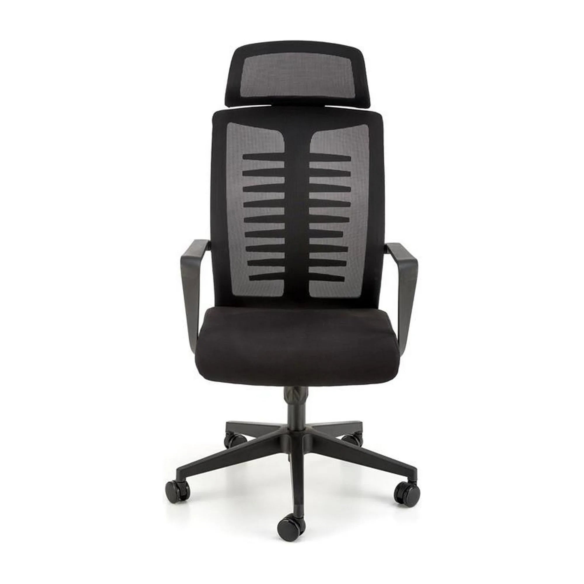 Scaun birou FABIO, negru, stofa clasica, 60x62x118/128 cm