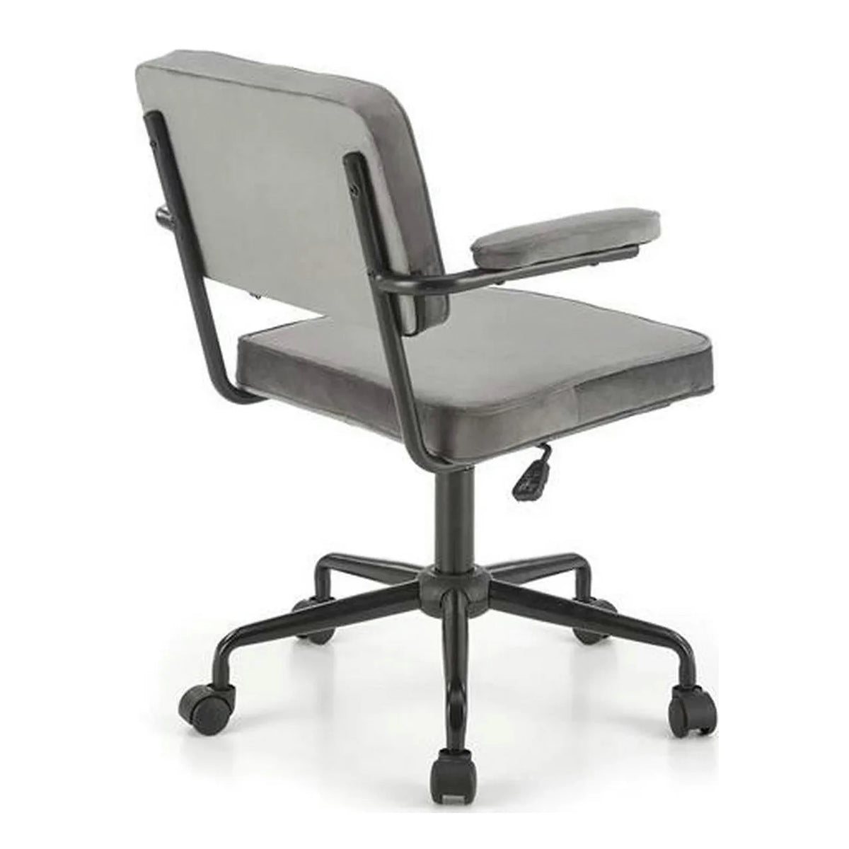 Scaun birou FIDEL, gri/negru, stofa clasica/metal, 62x56x81/91 cm
