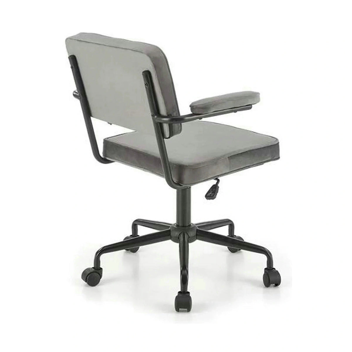 Scaun birou FIDEL, gri/negru, stofa clasica/metal, 62x56x81/91 cm