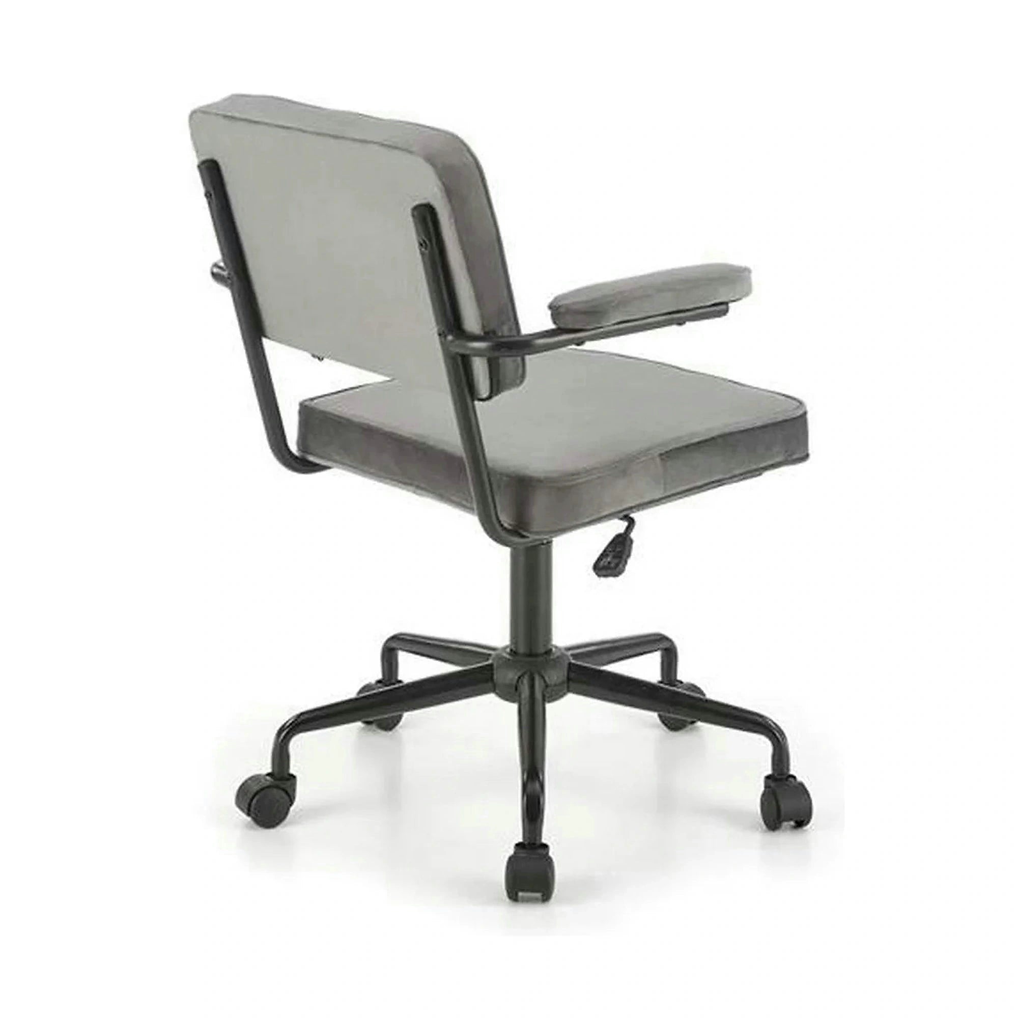 Scaun birou FIDEL, gri/negru, stofa clasica/metal, 62x56x81/91 cm