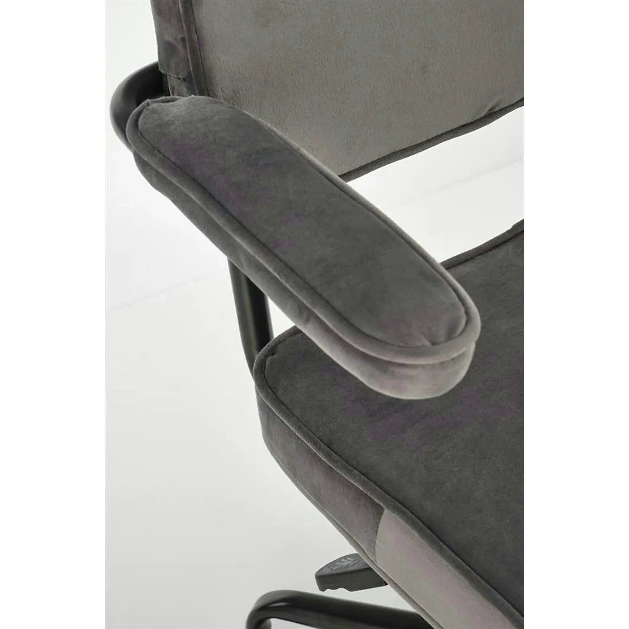 Scaun birou FIDEL, gri/negru, stofa clasica/metal, 62x56x81/91 cm