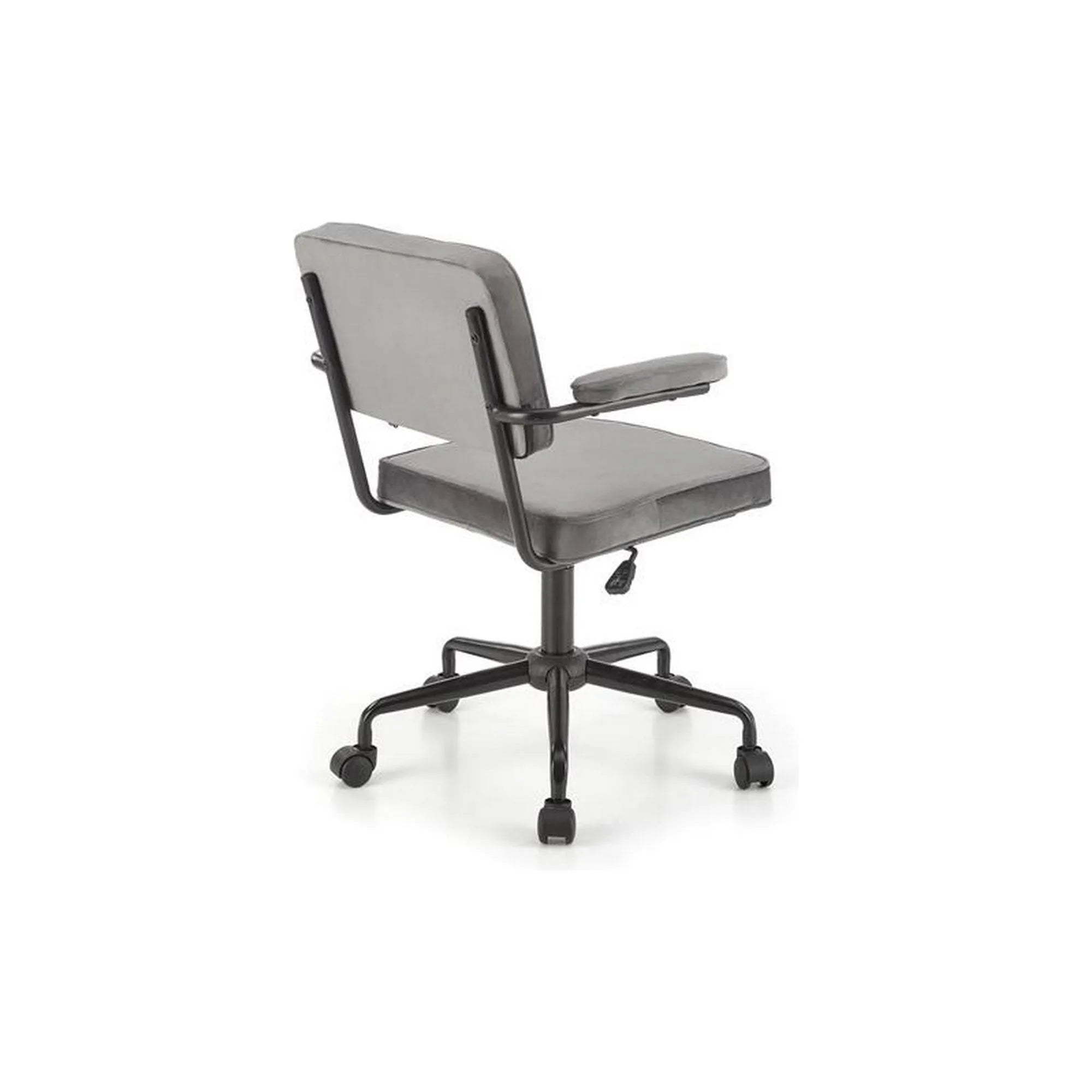 Scaun birou FIDEL, gri/negru, stofa clasica/metal, 62x56x81/91 cm