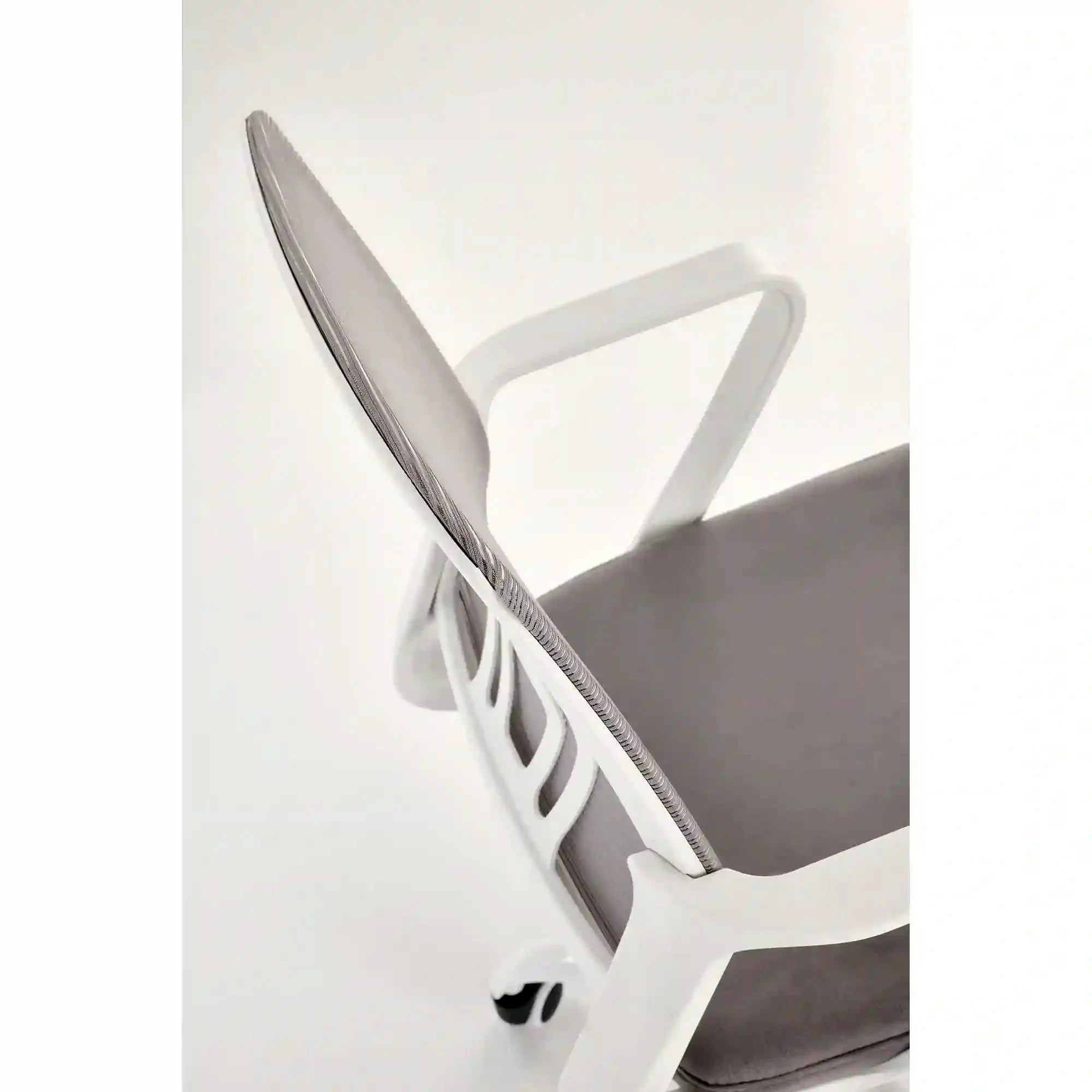 Scaun birou FRODO, gri/alb, stofa catifelata/plasa, 50x51x88/100 cm