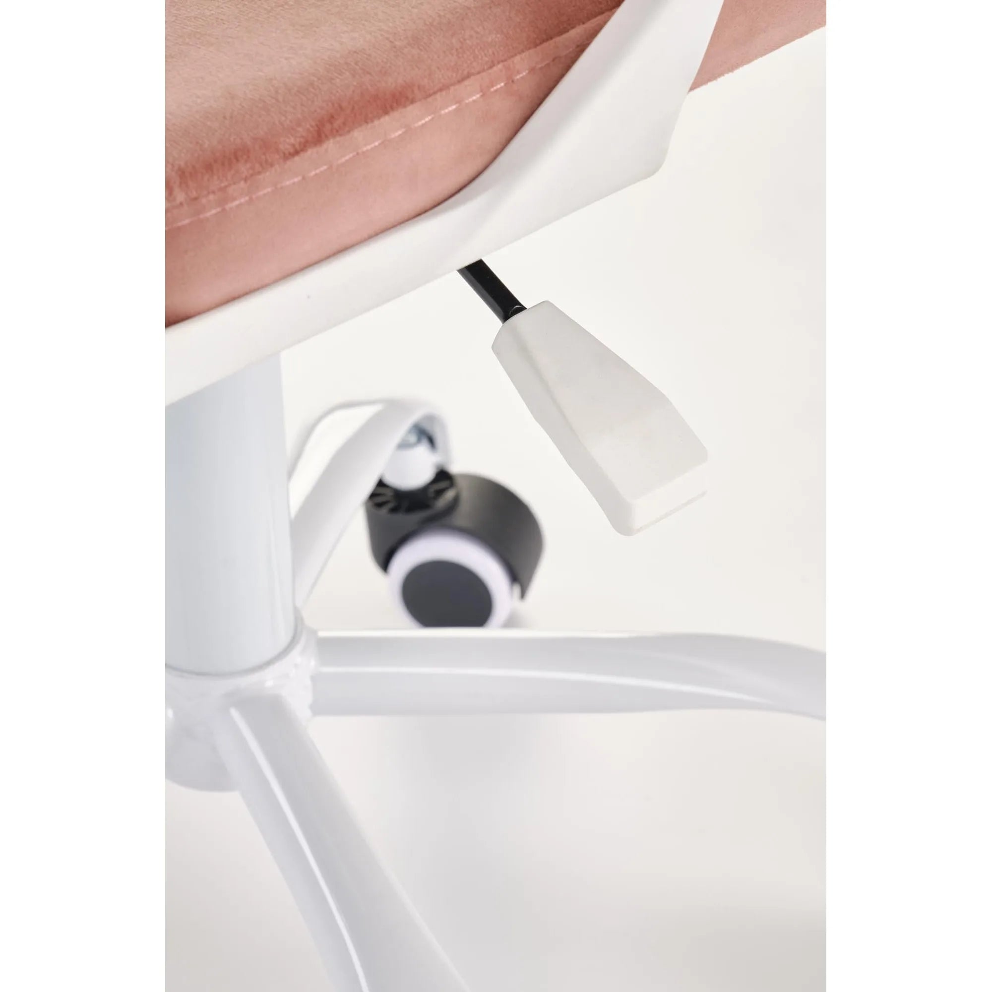 Scaun birou FRODO, roz/alb, stofa catifelata/plasa, 50x51x88/100 cm