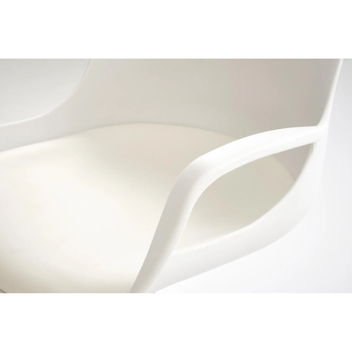 Scaun birou FROST, alb, piele ecologica/metal, 58x55x78/88 cm