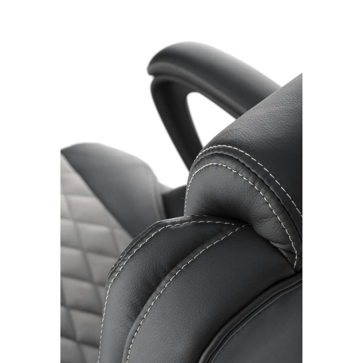 Scaun birou GANDALF, gri/negru, piele ecologica, 65x73x113/120 cm