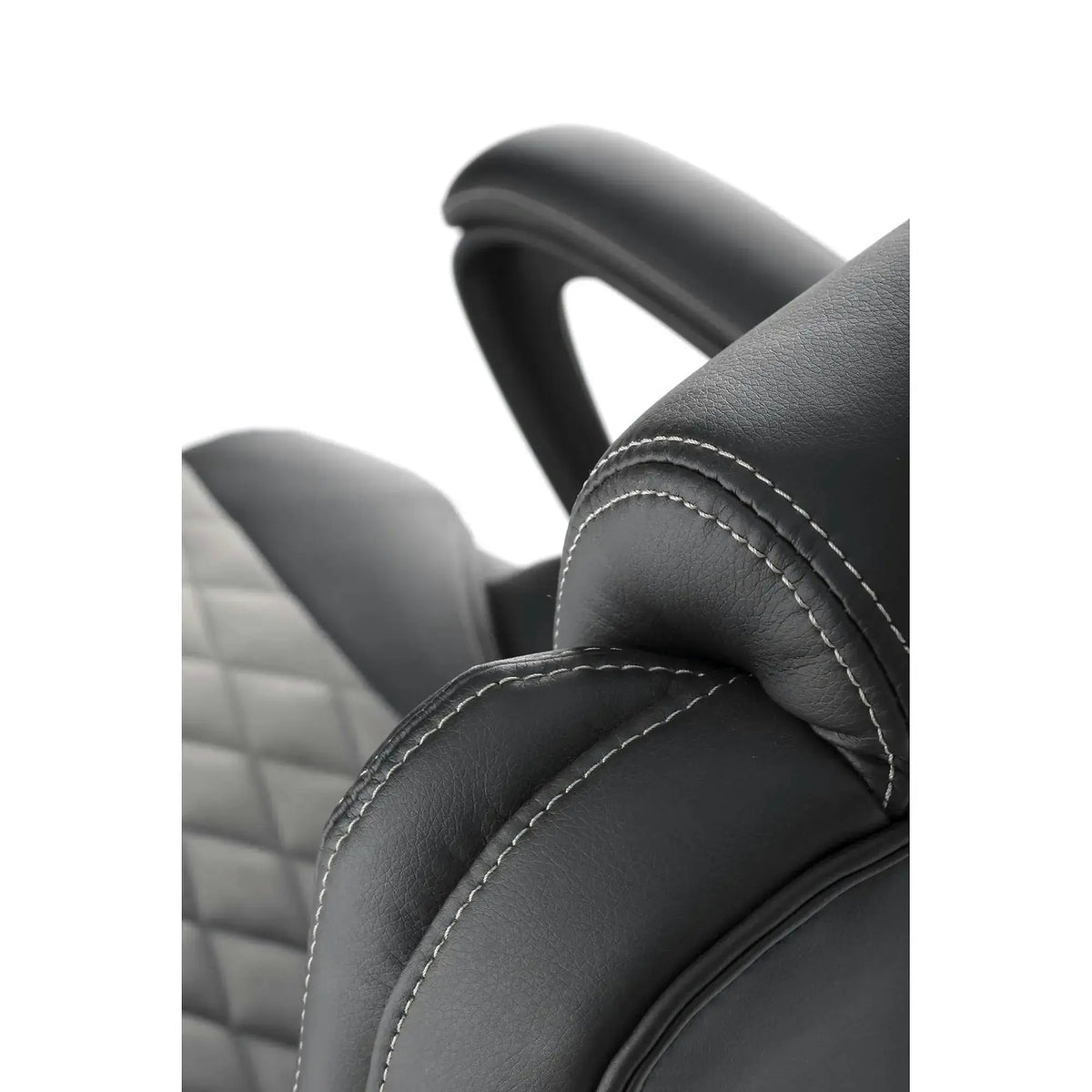 Scaun birou GANDALF, gri/negru, piele ecologica, 65x73x113/120 cm