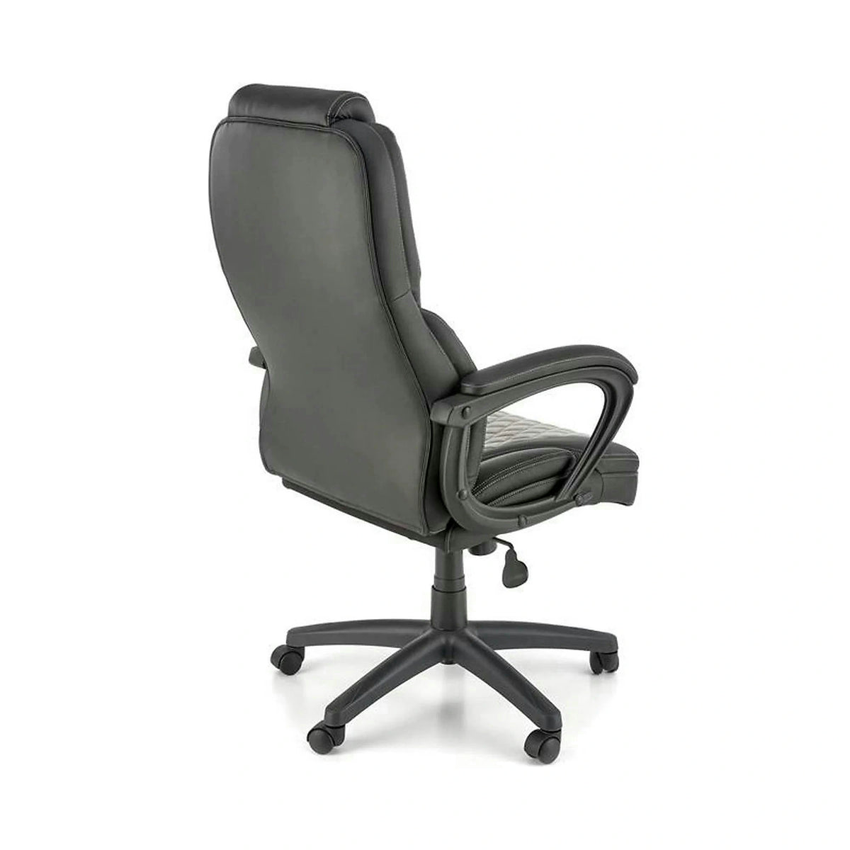 Scaun birou GANDALF, gri/negru, piele ecologica, 65x73x113/120 cm