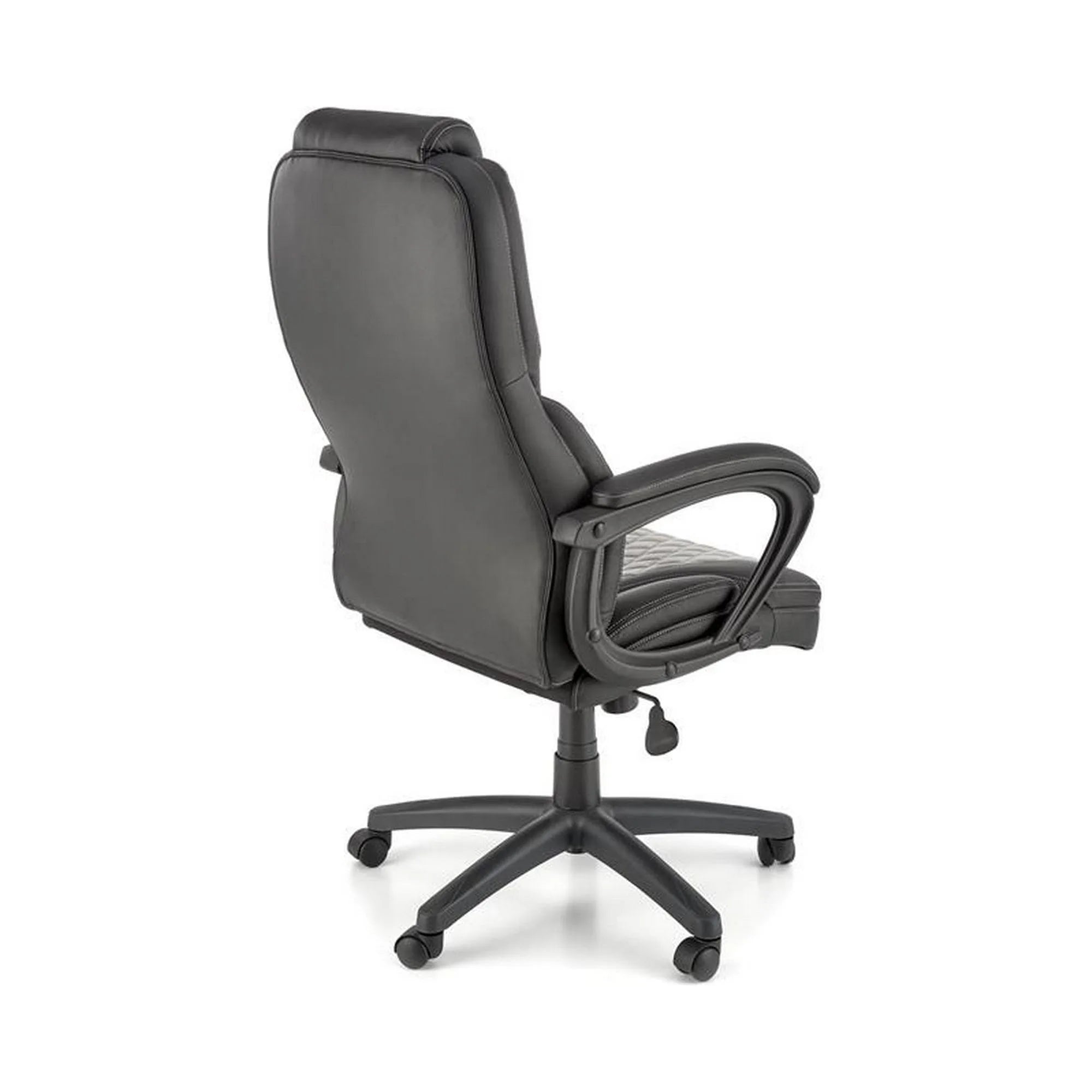 Scaun birou GANDALF, gri/negru, piele ecologica, 65x73x113/120 cm