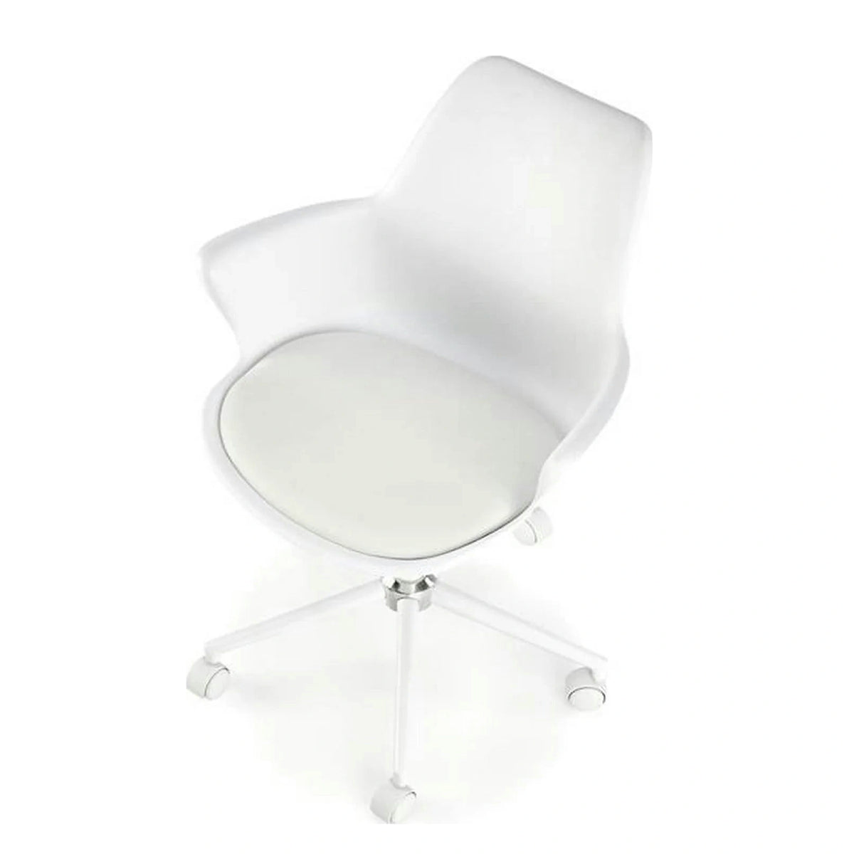 Scaun birou GASLY, alb, piele ecologica, 62x64x80/92 cm