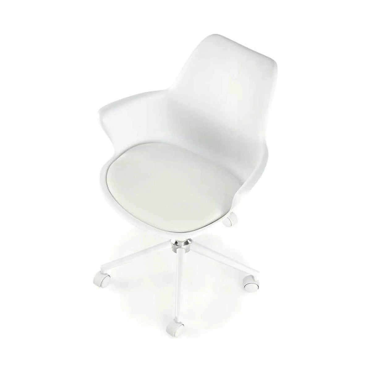 Scaun birou GASLY, alb, piele ecologica, 62x64x80/92 cm