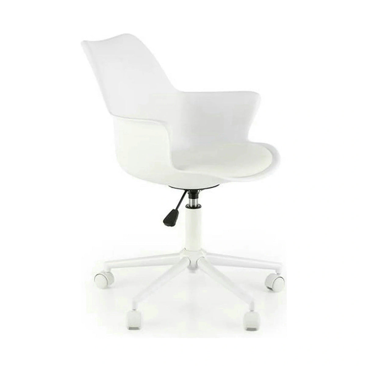 Scaun birou GASLY, alb, piele ecologica, 62x64x80/92 cm