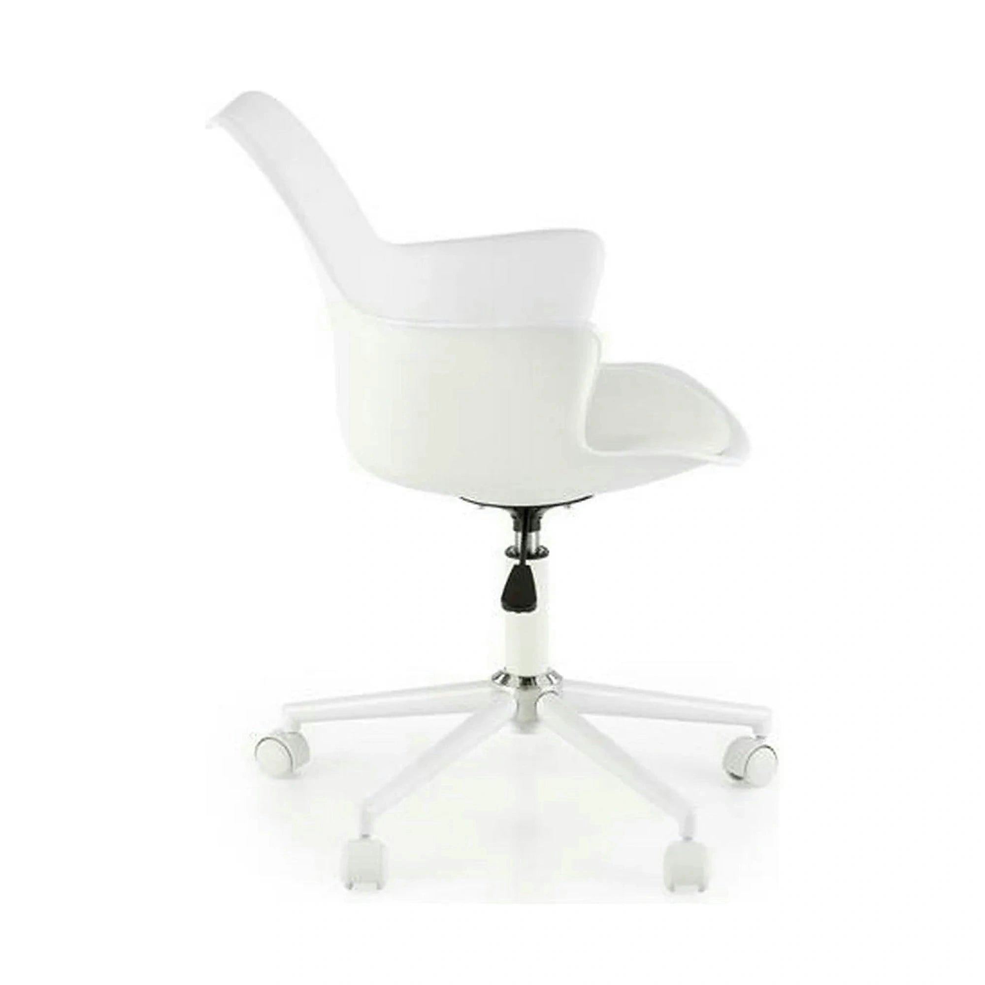 Scaun birou GASLY, alb, piele ecologica, 62x64x80/92 cm