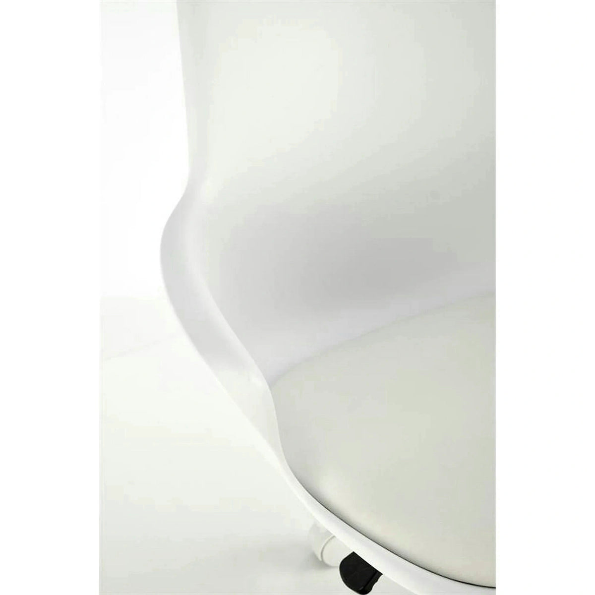 Scaun birou GASLY, alb, piele ecologica, 62x64x80/92 cm