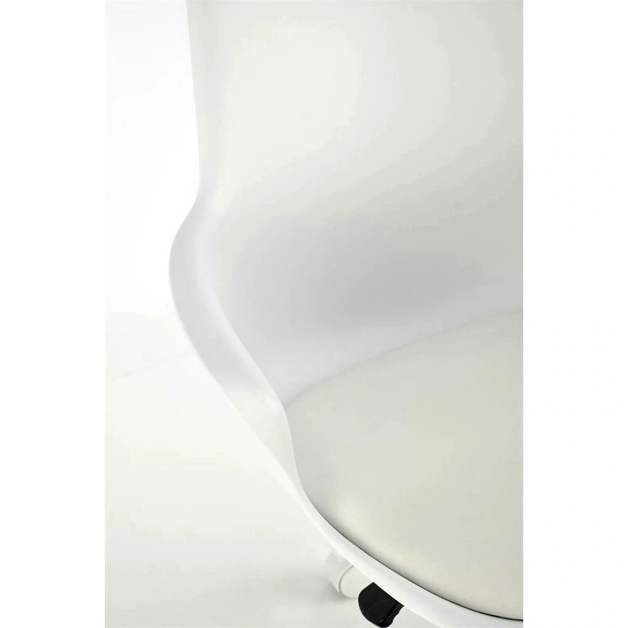 Scaun birou GASLY, alb, piele ecologica, 62x64x80/92 cm