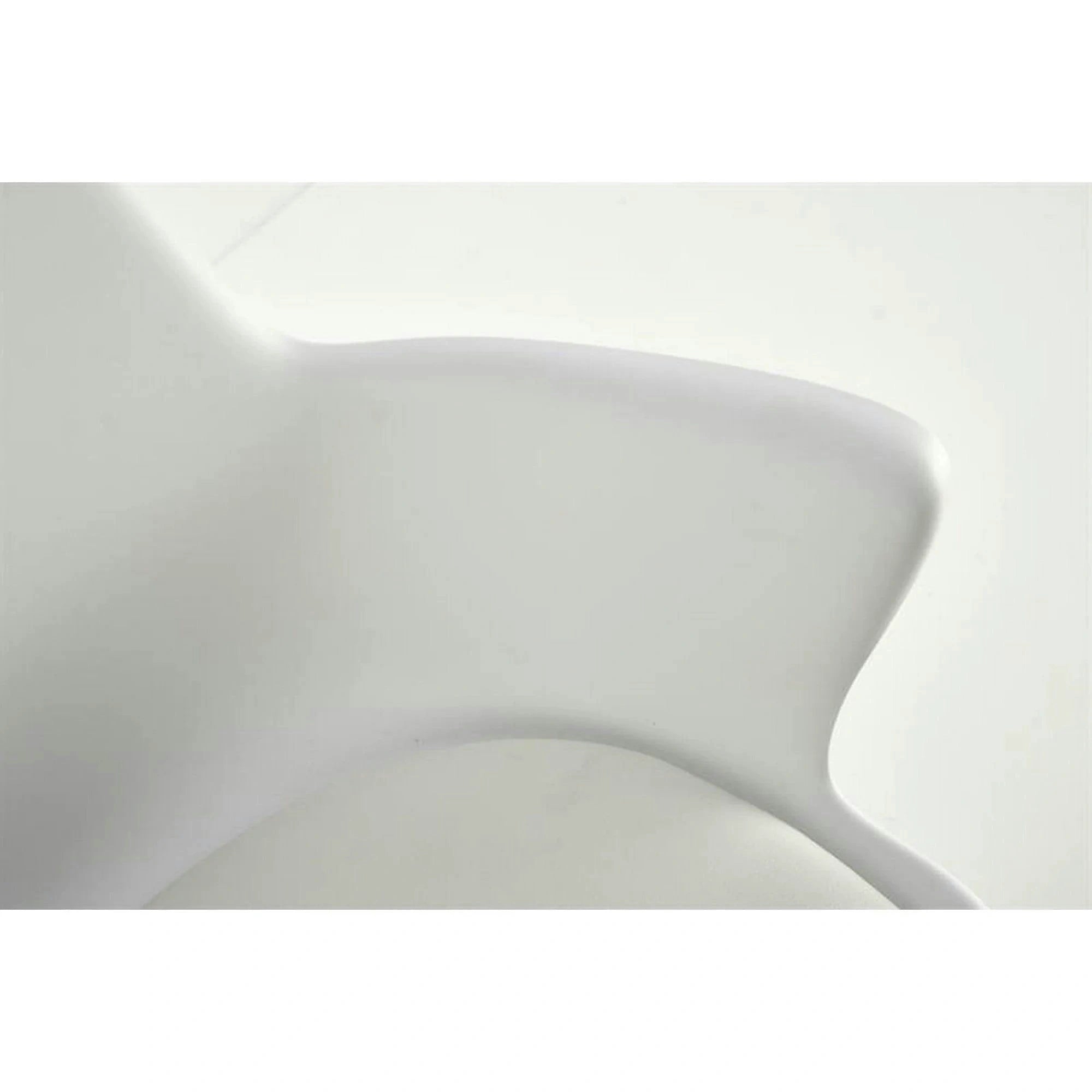 Scaun birou GASLY, alb, piele ecologica, 62x64x80/92 cm