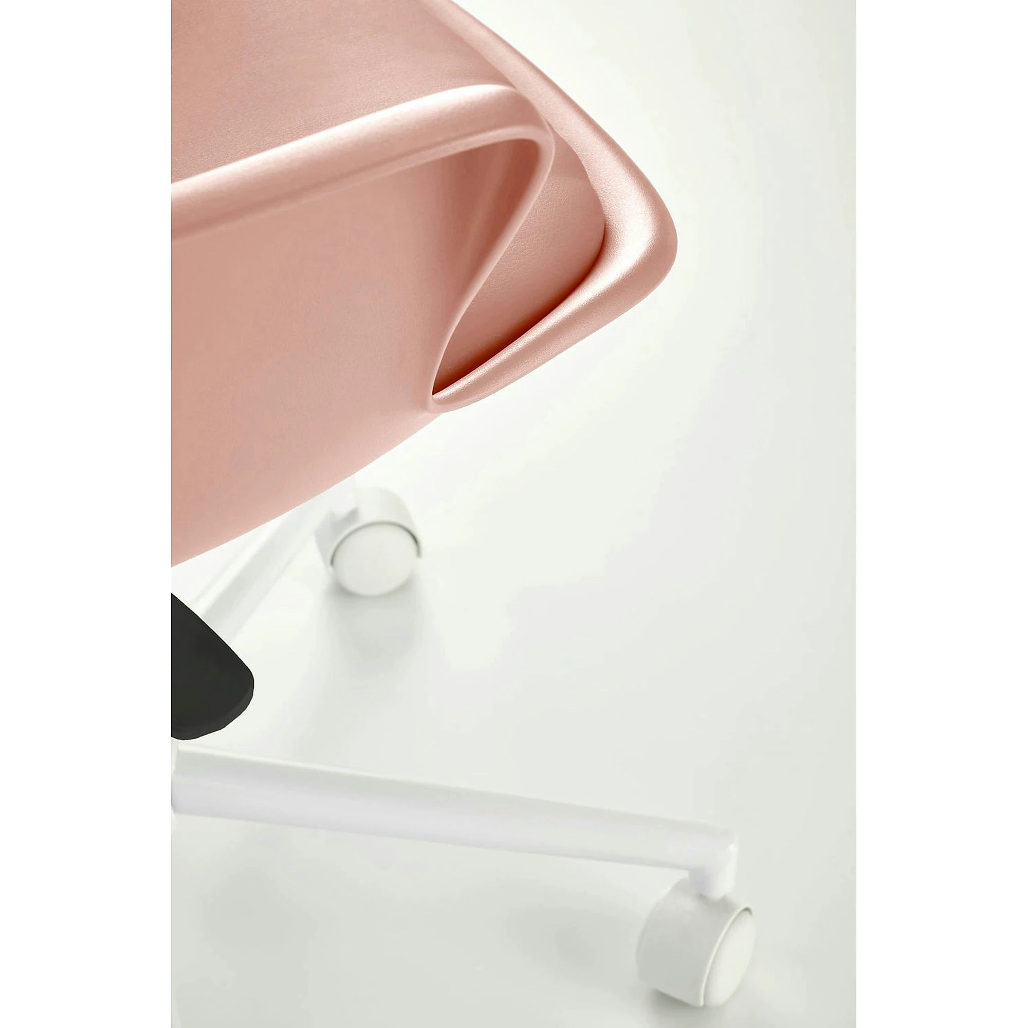 Scaun birou GASLY, roz/alb, piele ecologica, 62x64x80/ cm