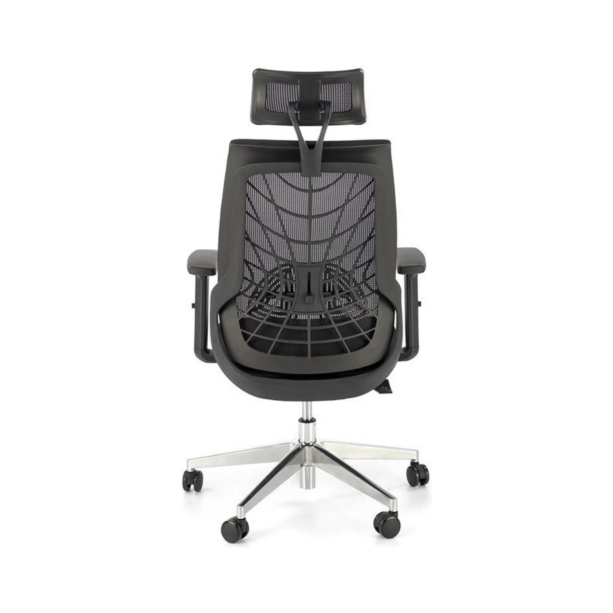 Scaun birou GERONIMO, negru/crom, stofa clasica/metal, 66x67x112/125 cm