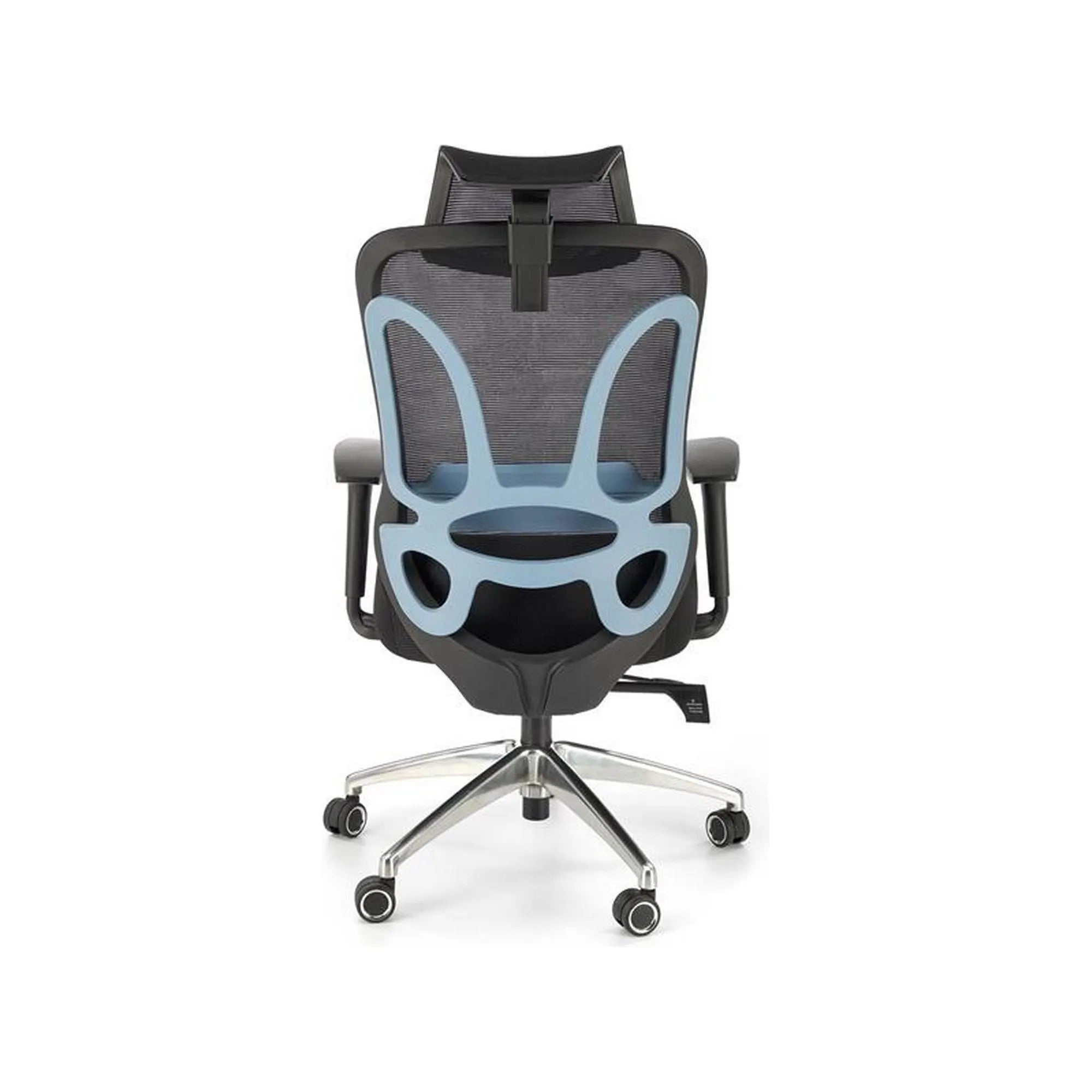 Scaun birou GILBERTO, negru/crom, stofa clasica/metal, 70x64x121/129 cm