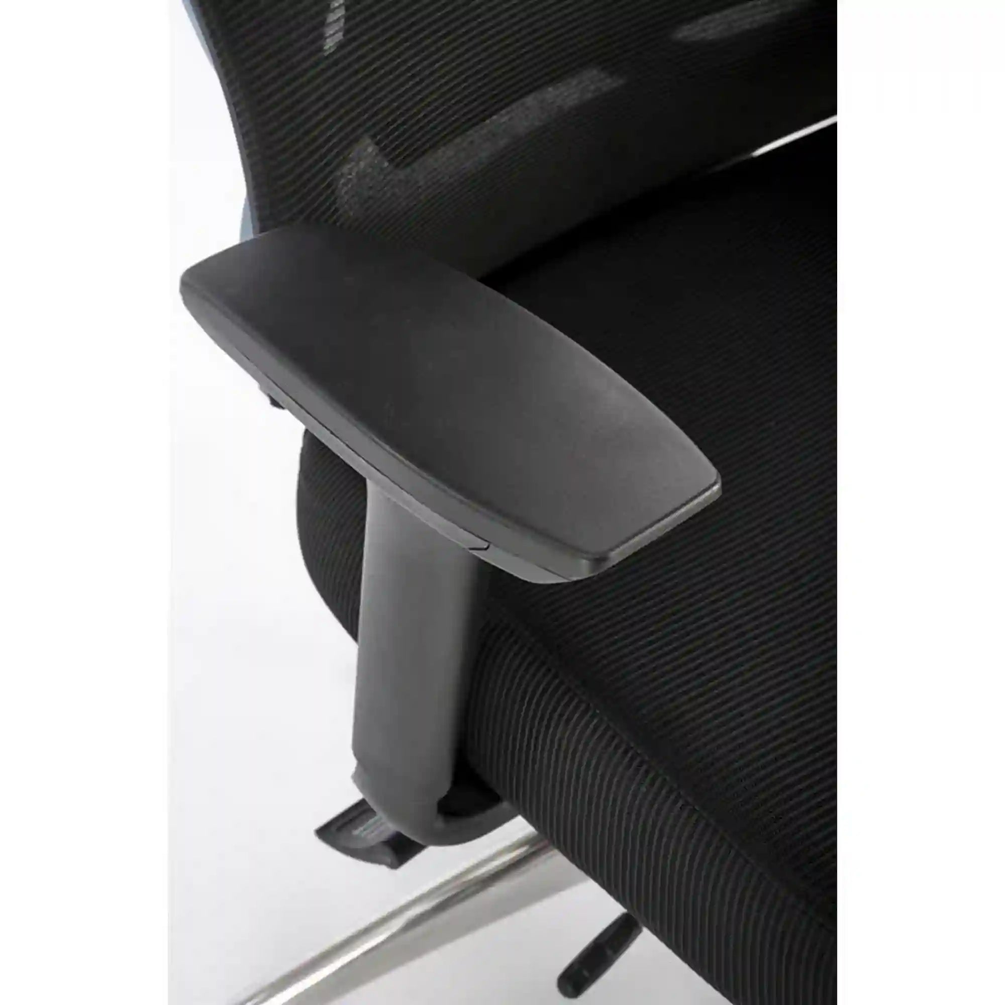 Scaun birou GILBERTO, negru/crom, stofa clasica/metal, 70x64x121/129 cm