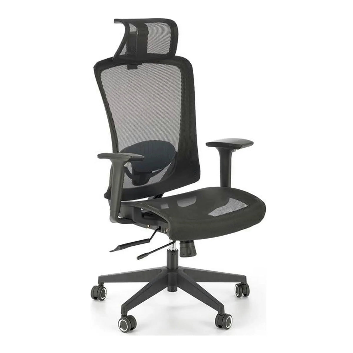 Scaun birou GOLIAT, negru, stofa clasica, 63x63x125 cm