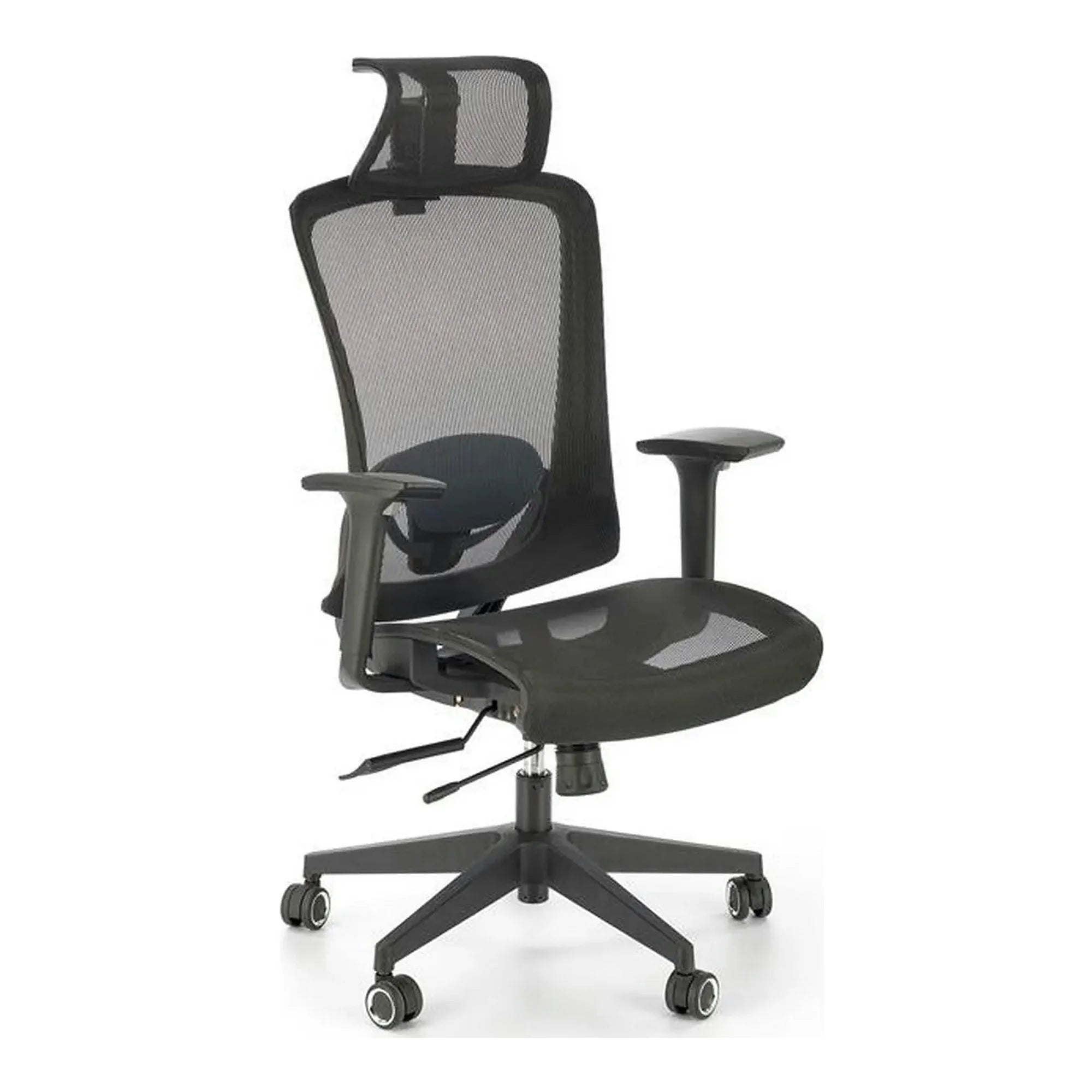 Scaun birou GOLIAT, negru, stofa clasica, 63x63x125 cm