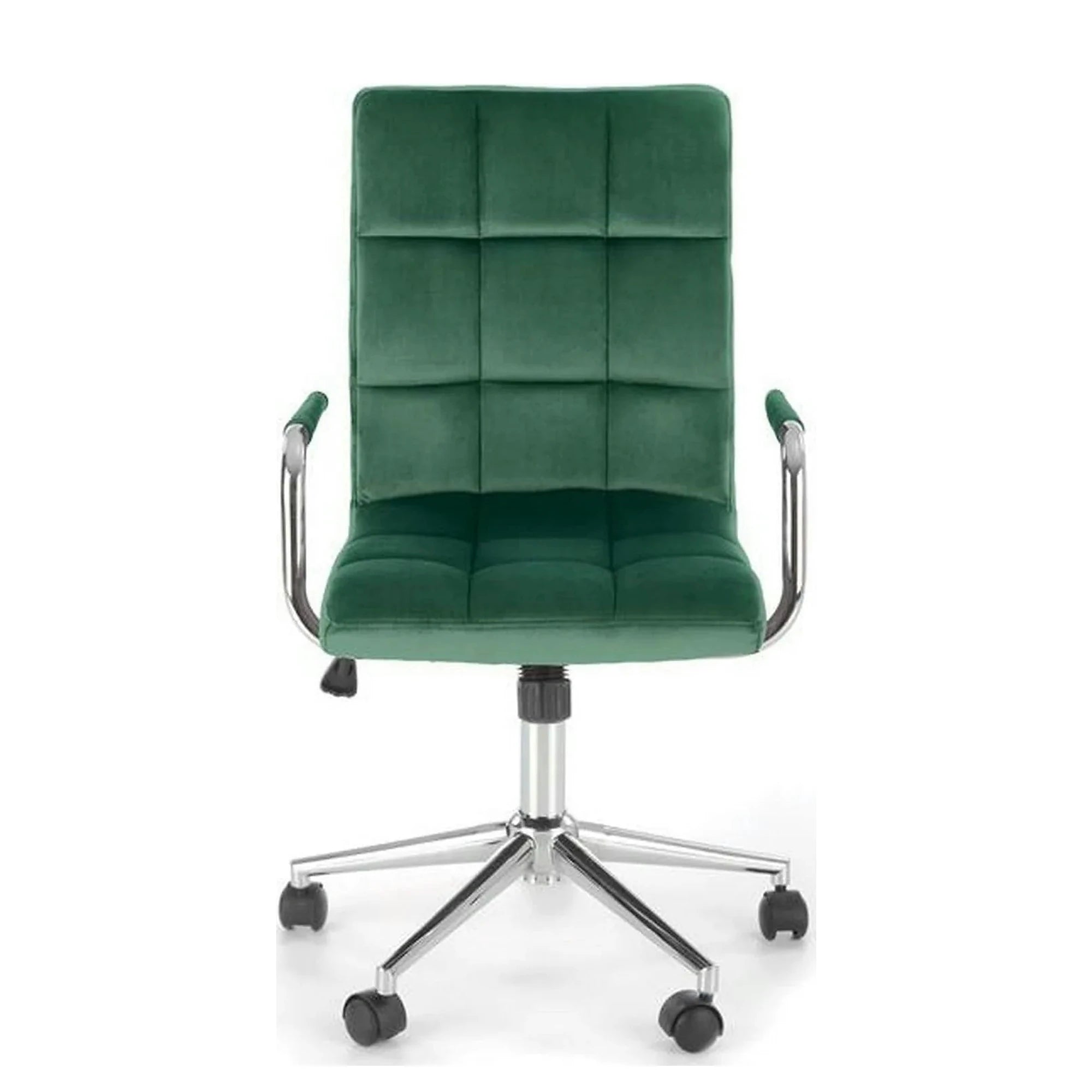 Scaun birou GONZO 4, verde, stofa catifelata, 60x53x93/105 cm