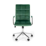 Scaun birou GONZO 4, verde, stofa catifelata, 60x53x93/105 cm