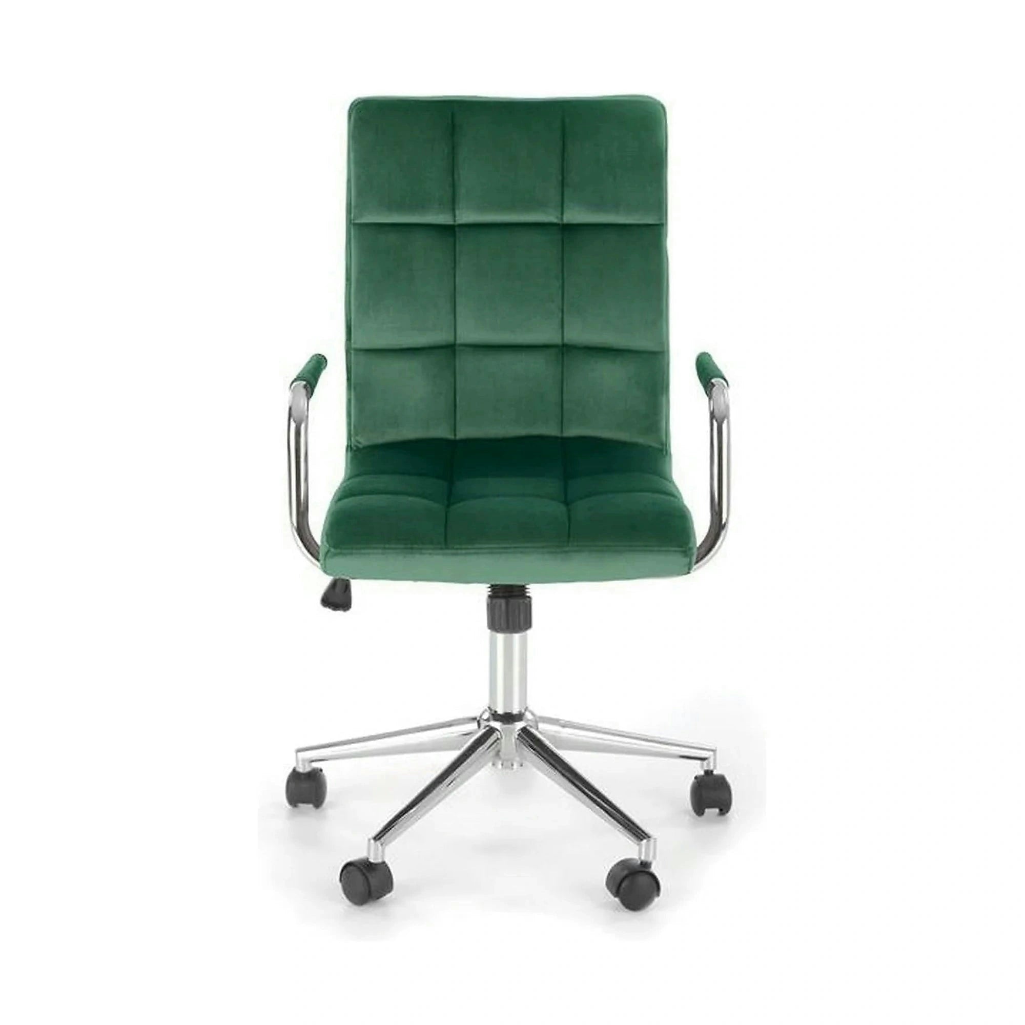 Scaun birou GONZO 4, verde, stofa catifelata, 60x53x93/105 cm