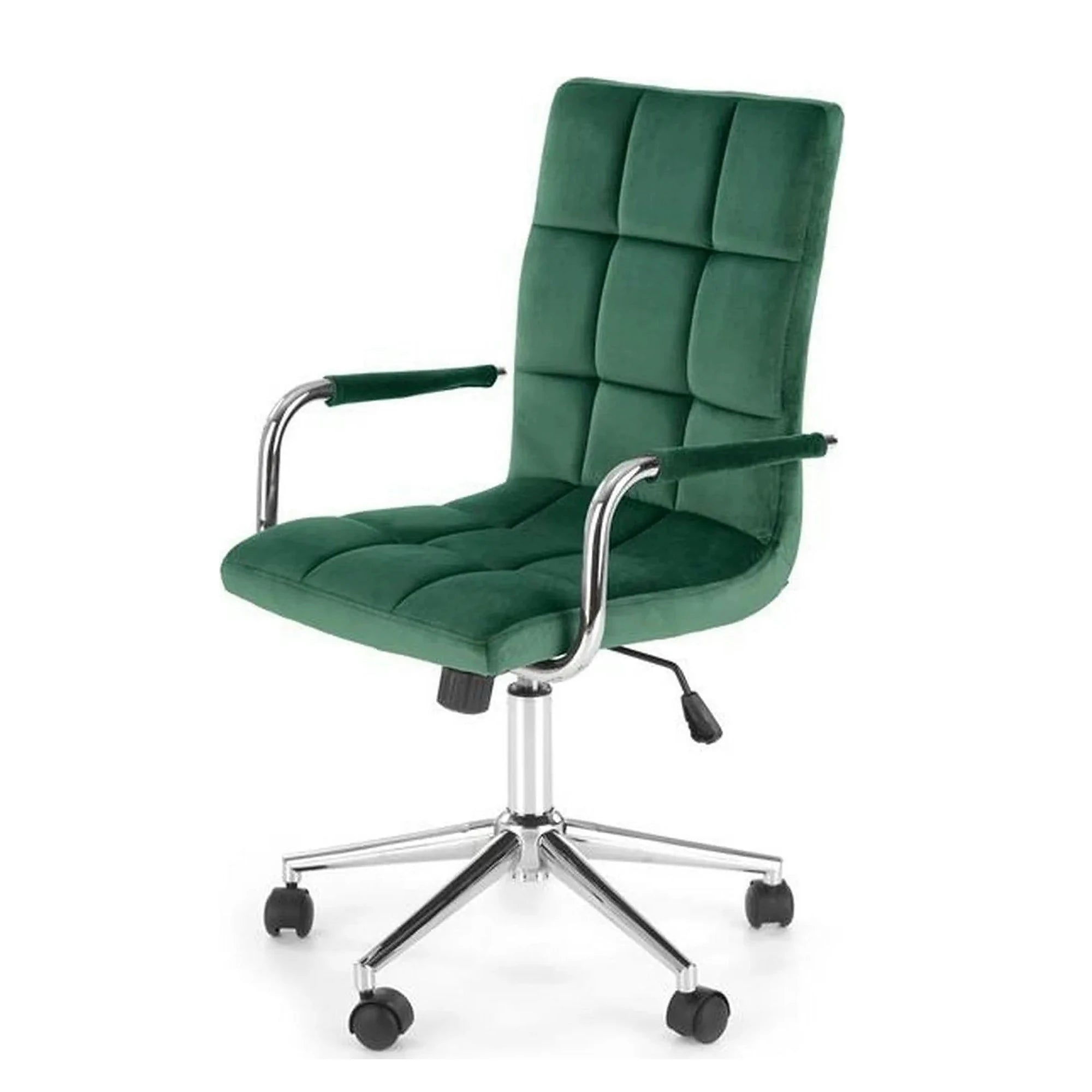 Scaun birou GONZO 4, verde, stofa catifelata, 60x53x93/105 cm