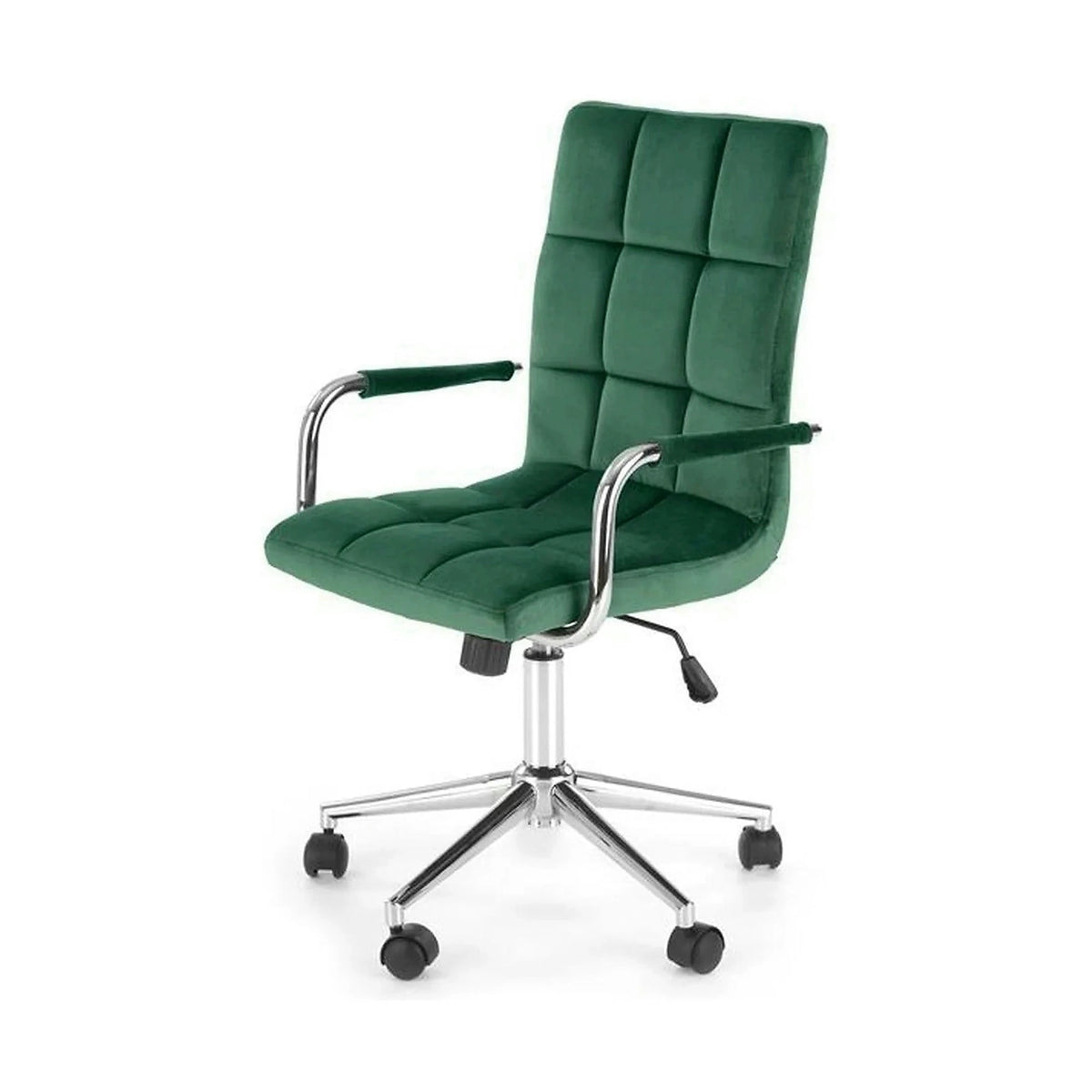Scaun birou GONZO 4, verde, stofa catifelata, 60x53x93/105 cm