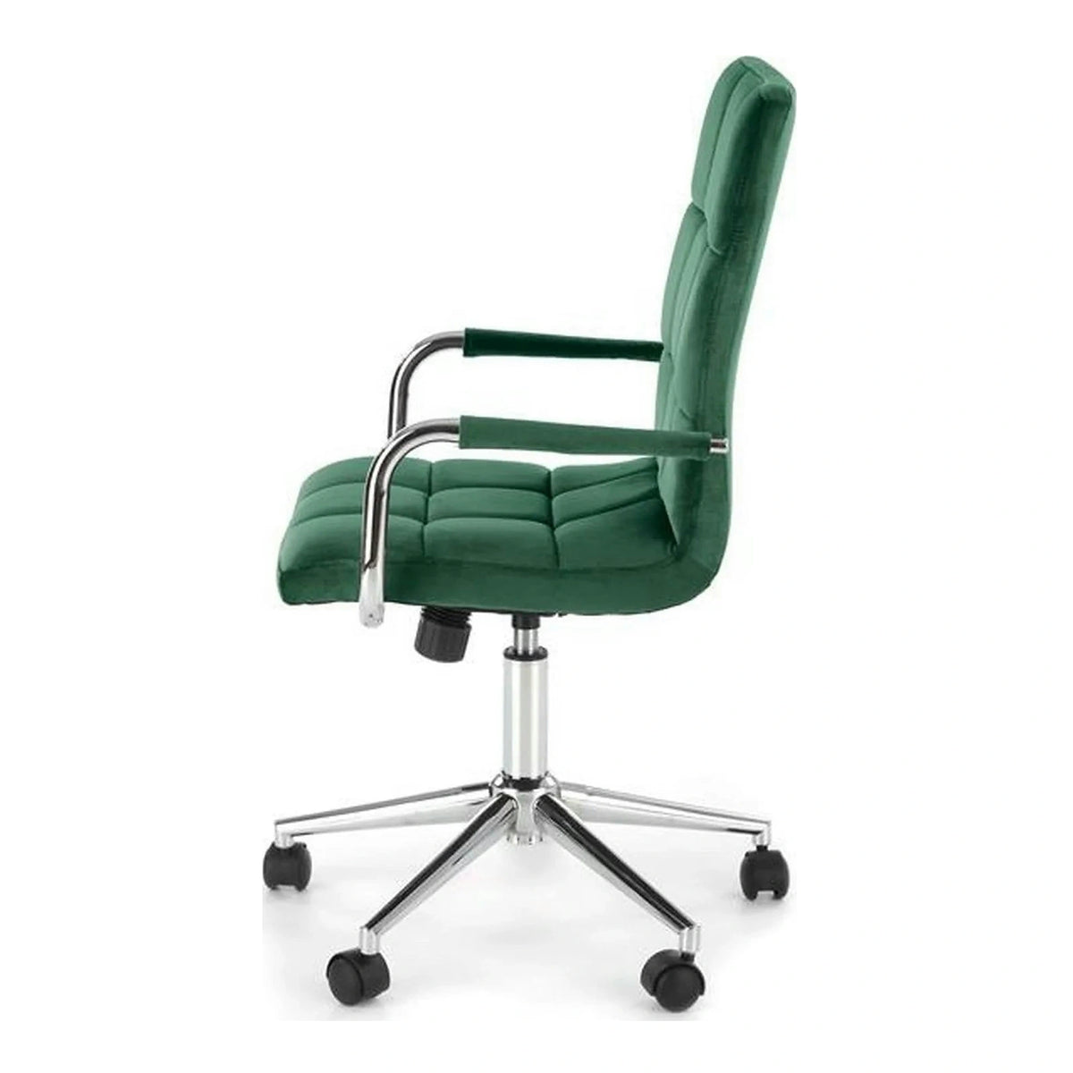 Scaun birou GONZO 4, verde, stofa catifelata, 60x53x93/105 cm
