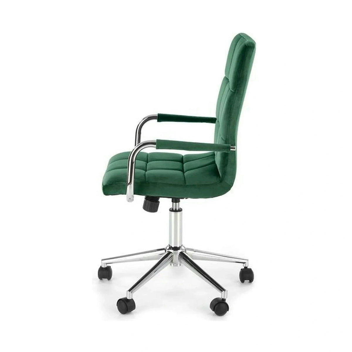 Scaun birou GONZO 4, verde, stofa catifelata, 60x53x93/105 cm