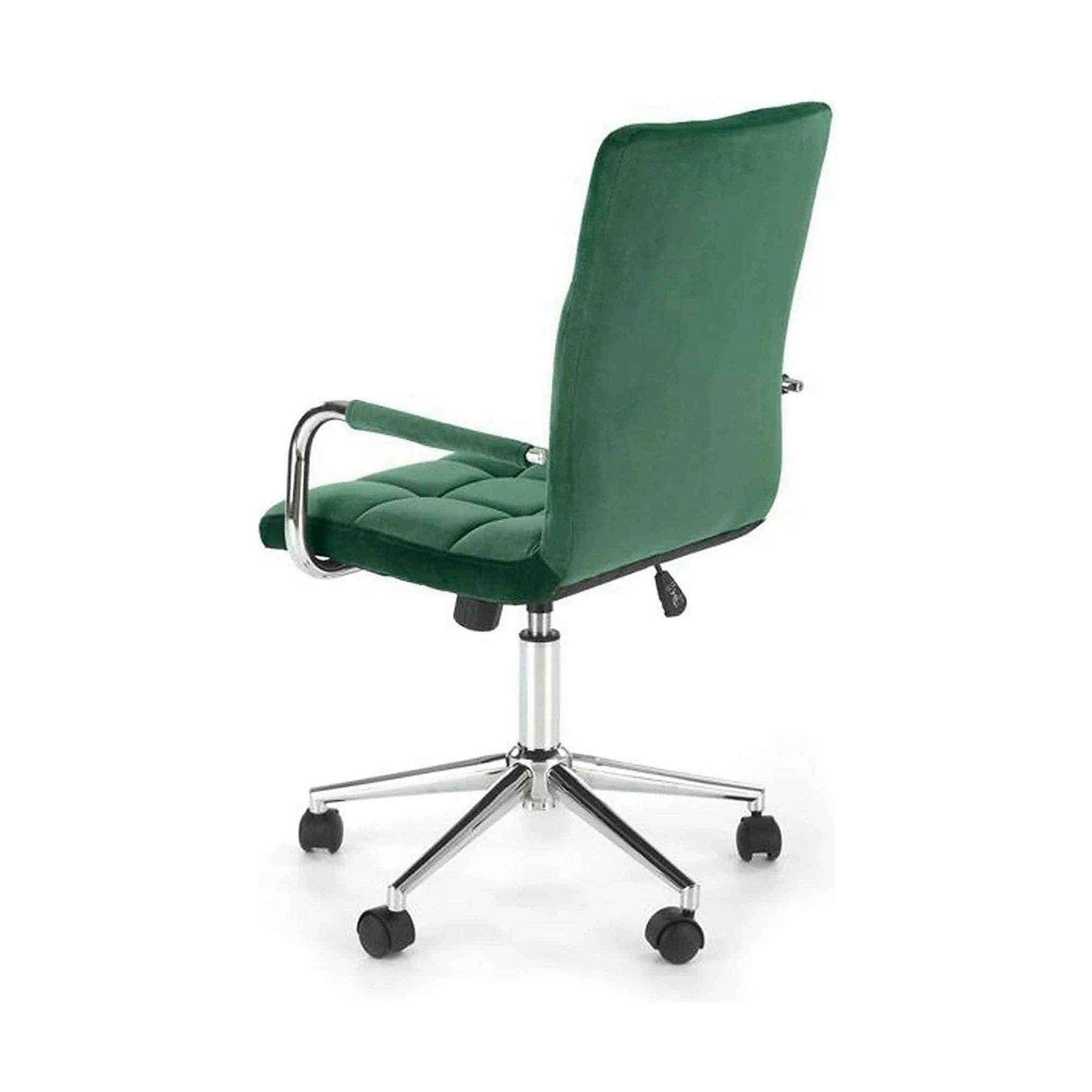 Scaun birou GONZO 4, verde, stofa catifelata, 60x53x93/105 cm