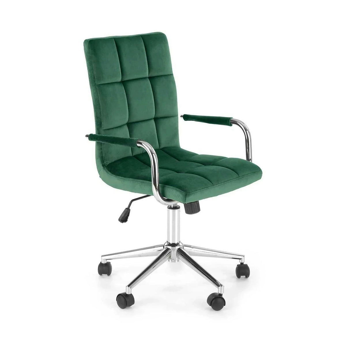 Scaun birou GONZO 4, verde, stofa catifelata, 60x53x93/105 cm