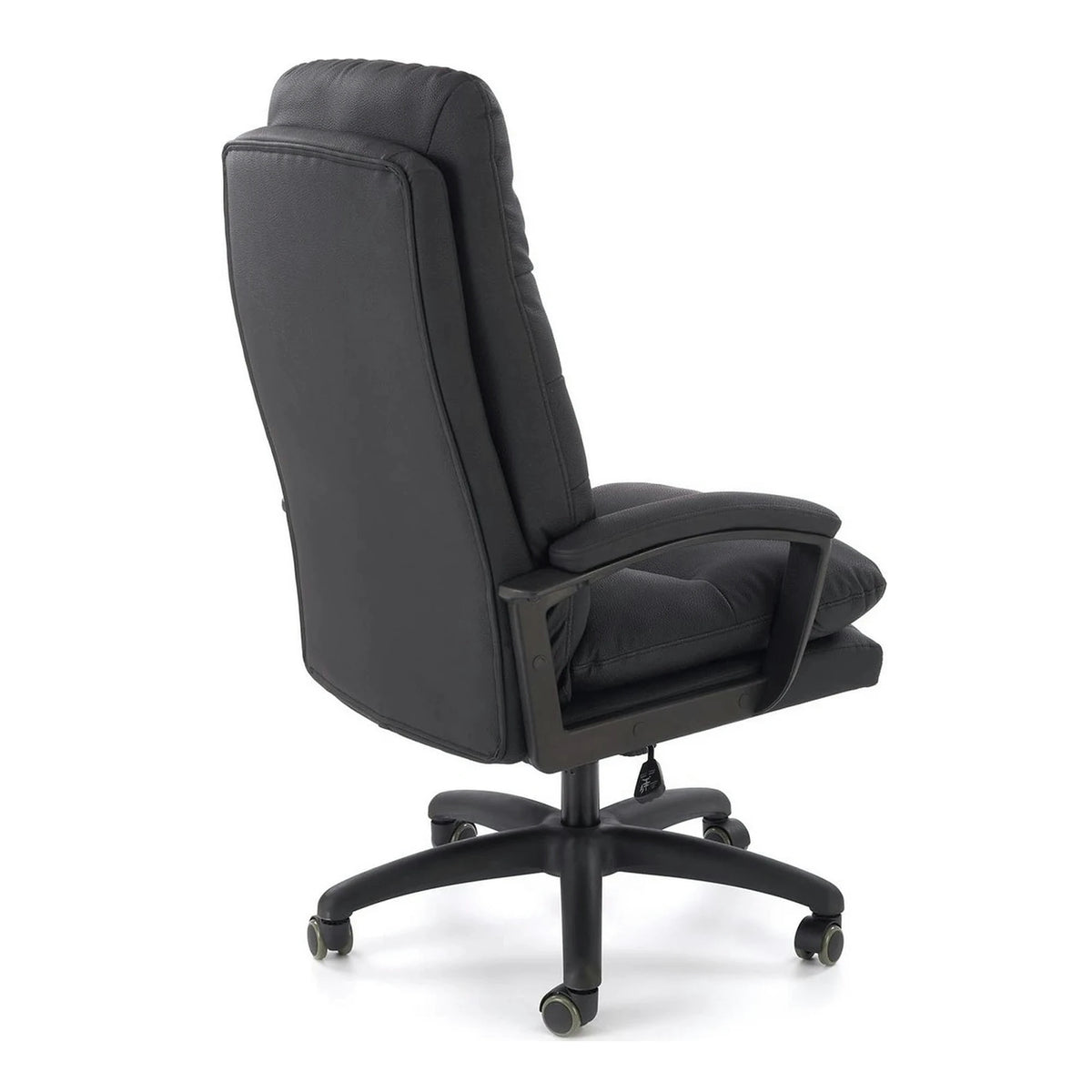 Scaun birou HARBOR, negru, piele ecologica, 65x72x112-118 cm