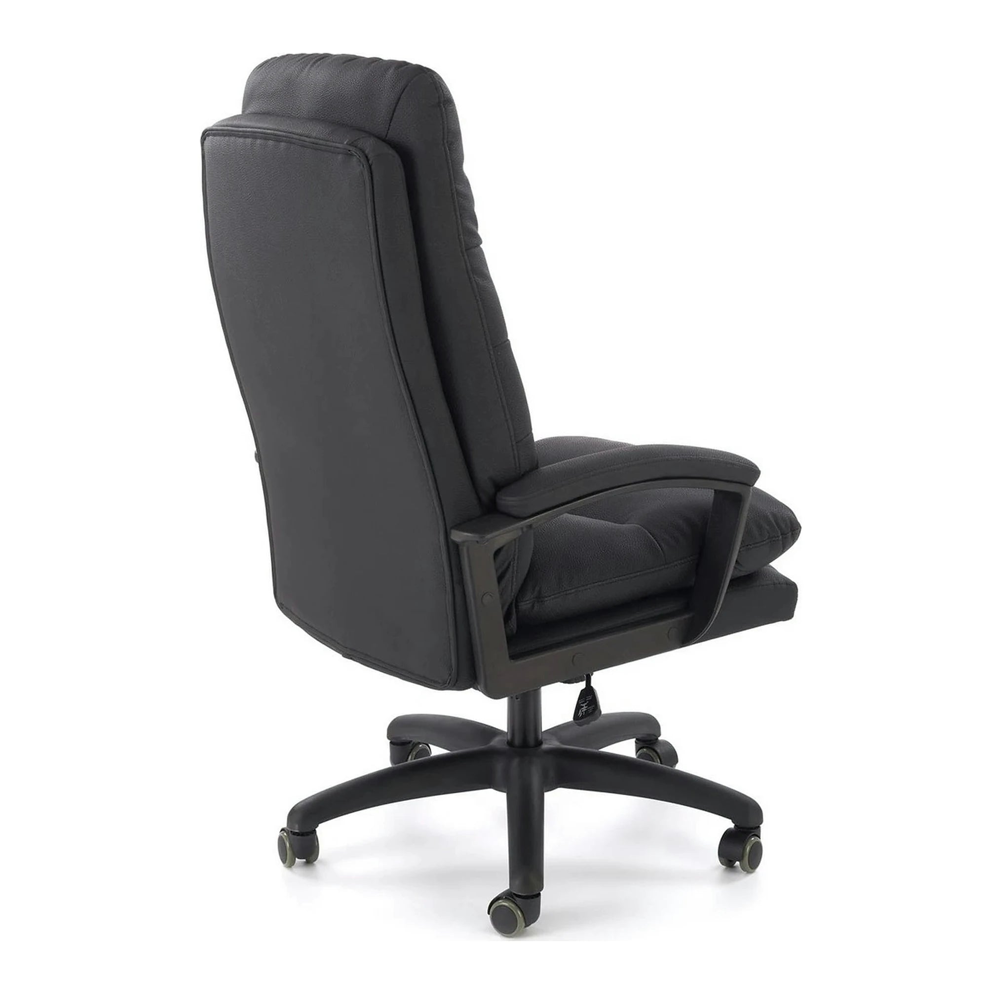 Scaun birou HARBOR, negru, piele ecologica, 65x72x112-118 cm