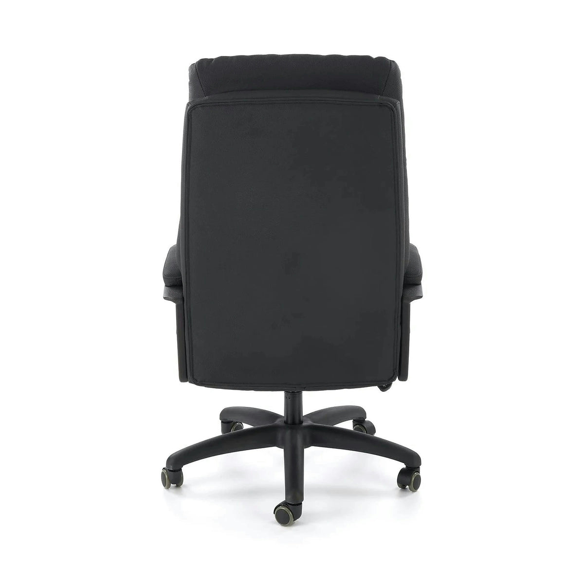 Scaun birou HARBOR, negru, piele ecologica, 65x72x112-118 cm