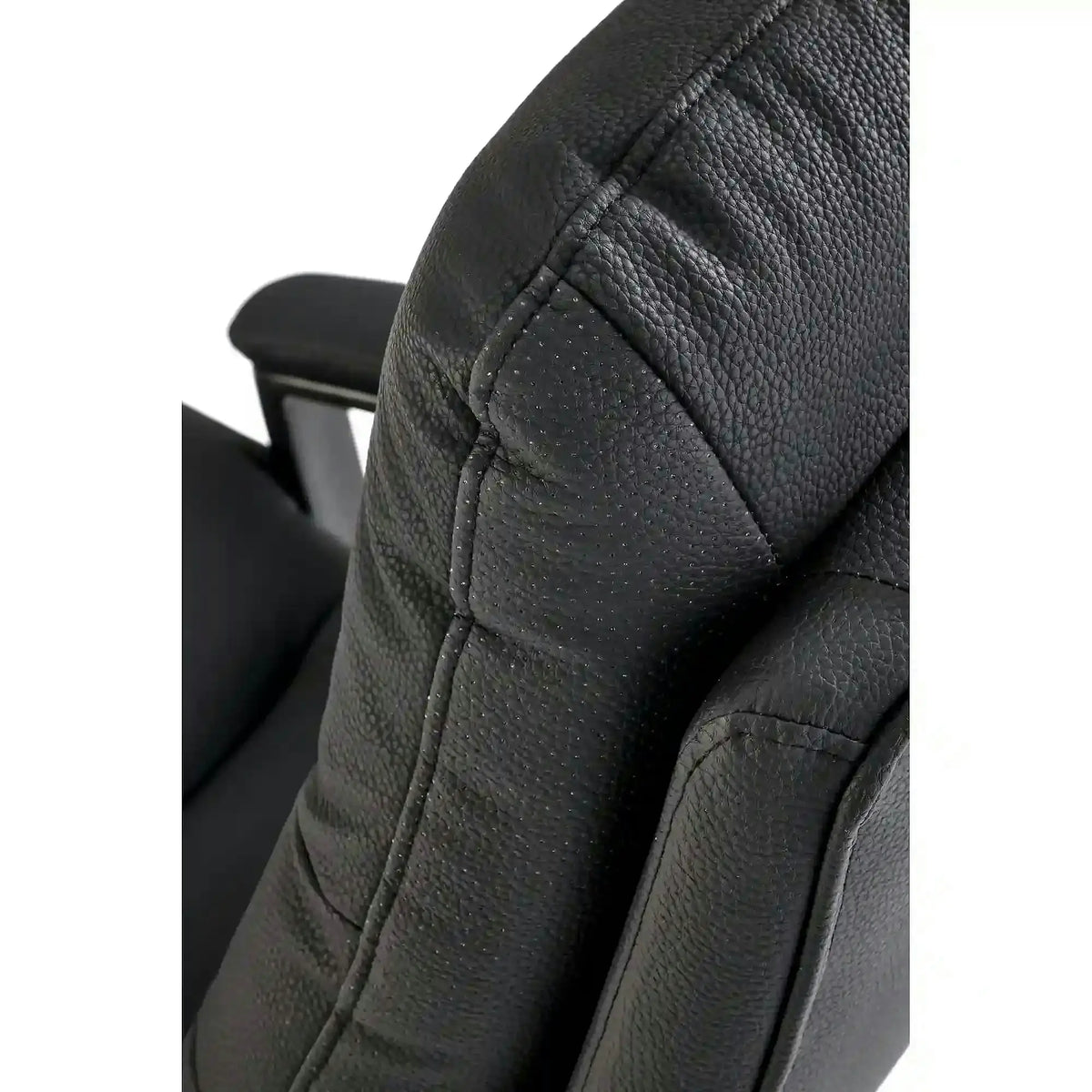 Scaun birou HARBOR, negru, piele ecologica, 65x72x112-118 cm