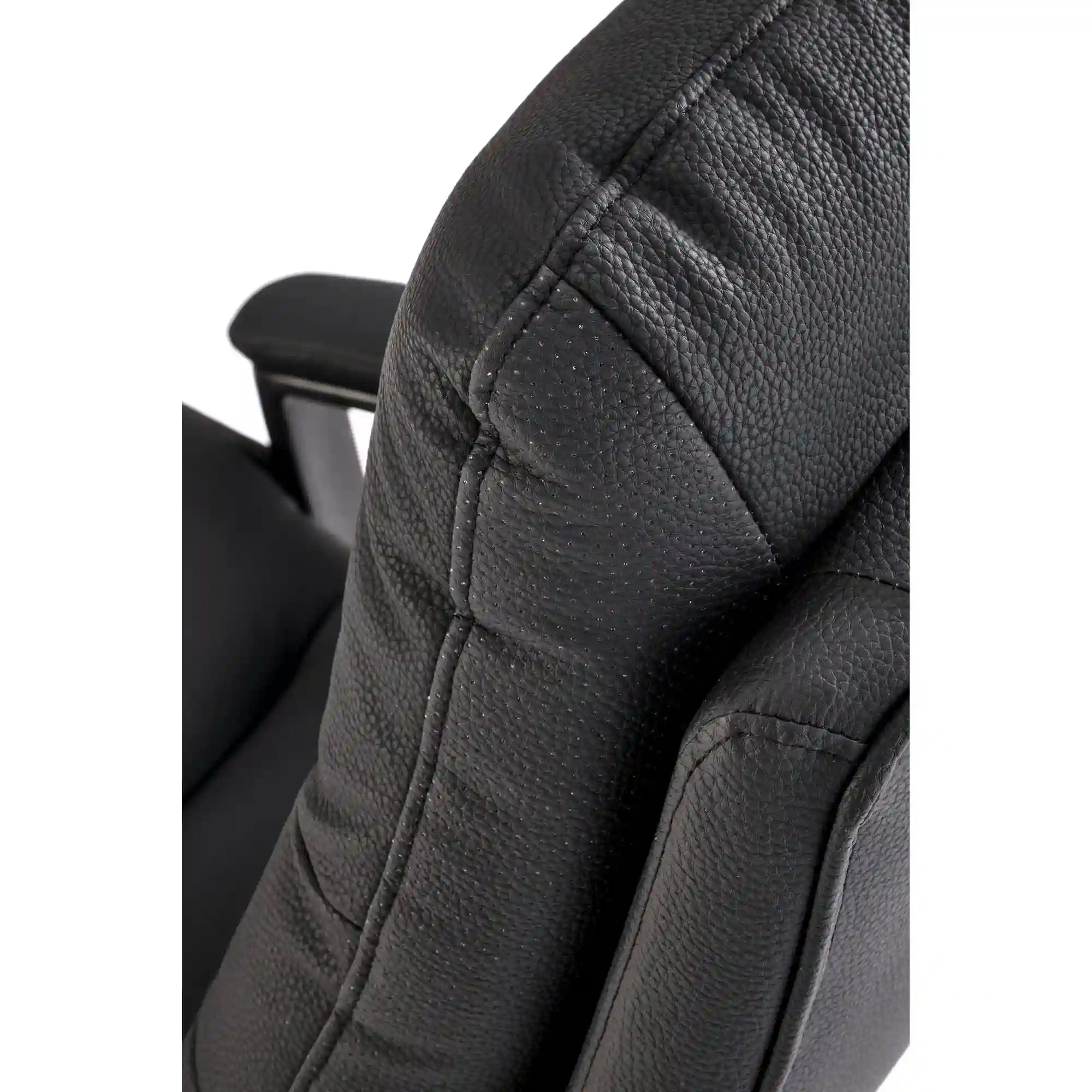 Scaun birou HARBOR, negru, piele ecologica, 65x72x112-118 cm