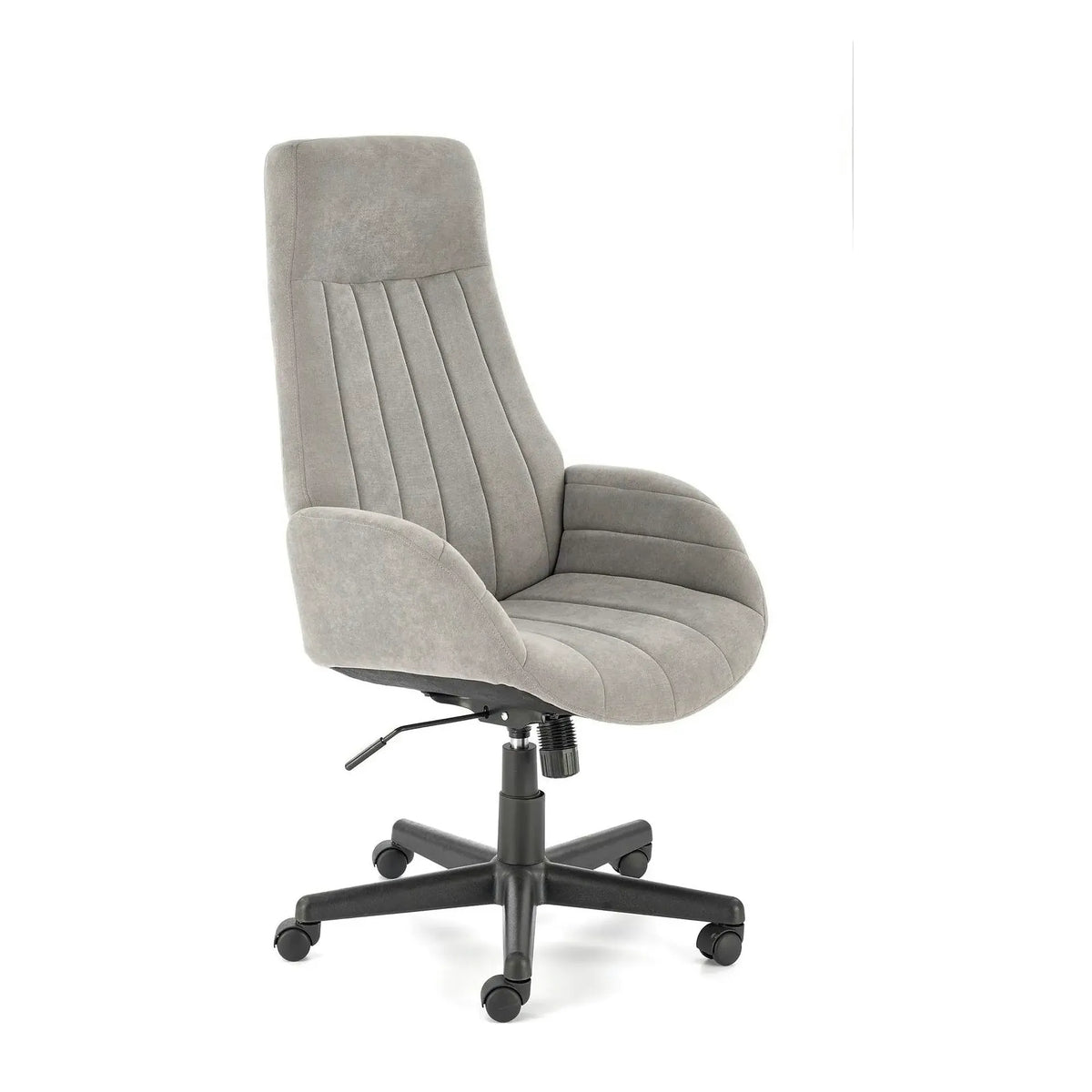 Scaun birou HARPER, gri/negru, stofa clasica/metal, 62x70x113/123 cm