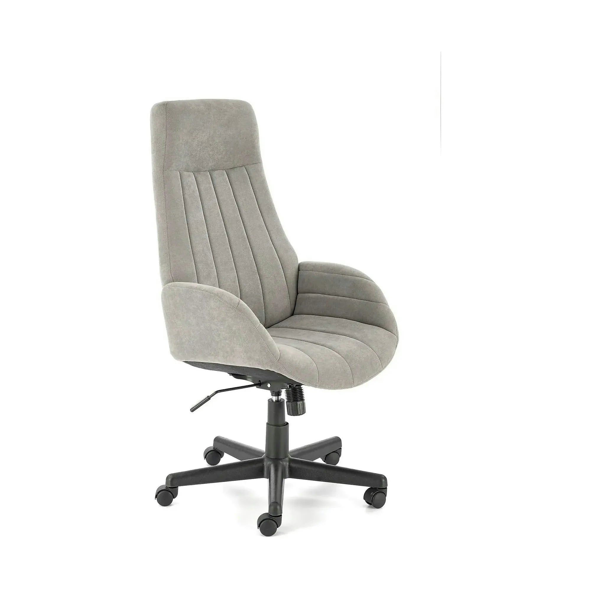 Scaun birou HARPER, gri/negru, stofa clasica/metal, 62x70x113/123 cm