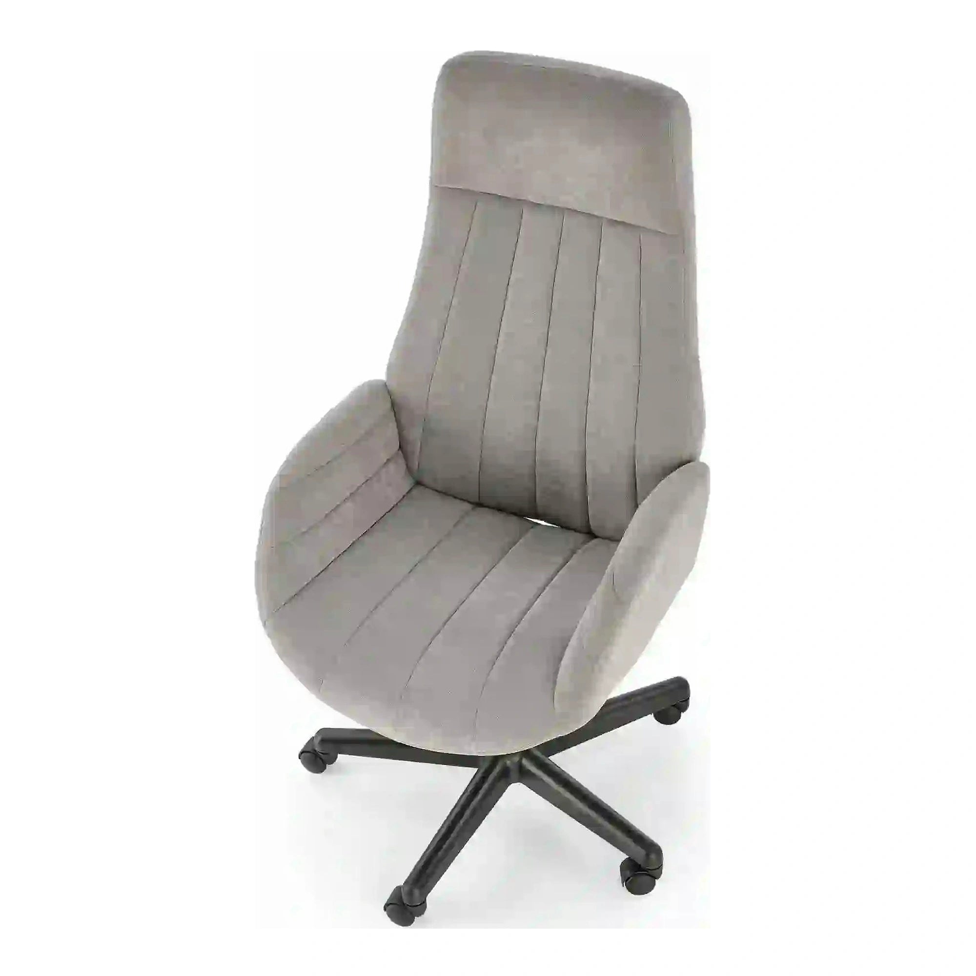 Scaun birou HARPER, gri/negru, stofa clasica/metal, 62x70x113/123 cm
