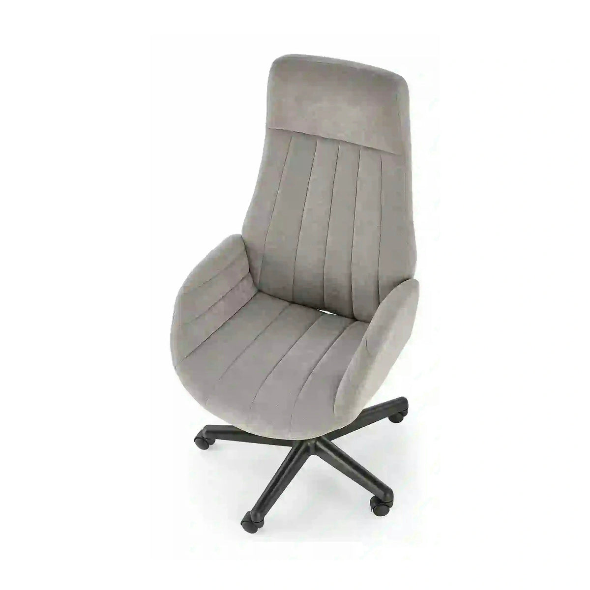 Scaun birou HARPER, gri/negru, stofa clasica/metal, 62x70x113/123 cm