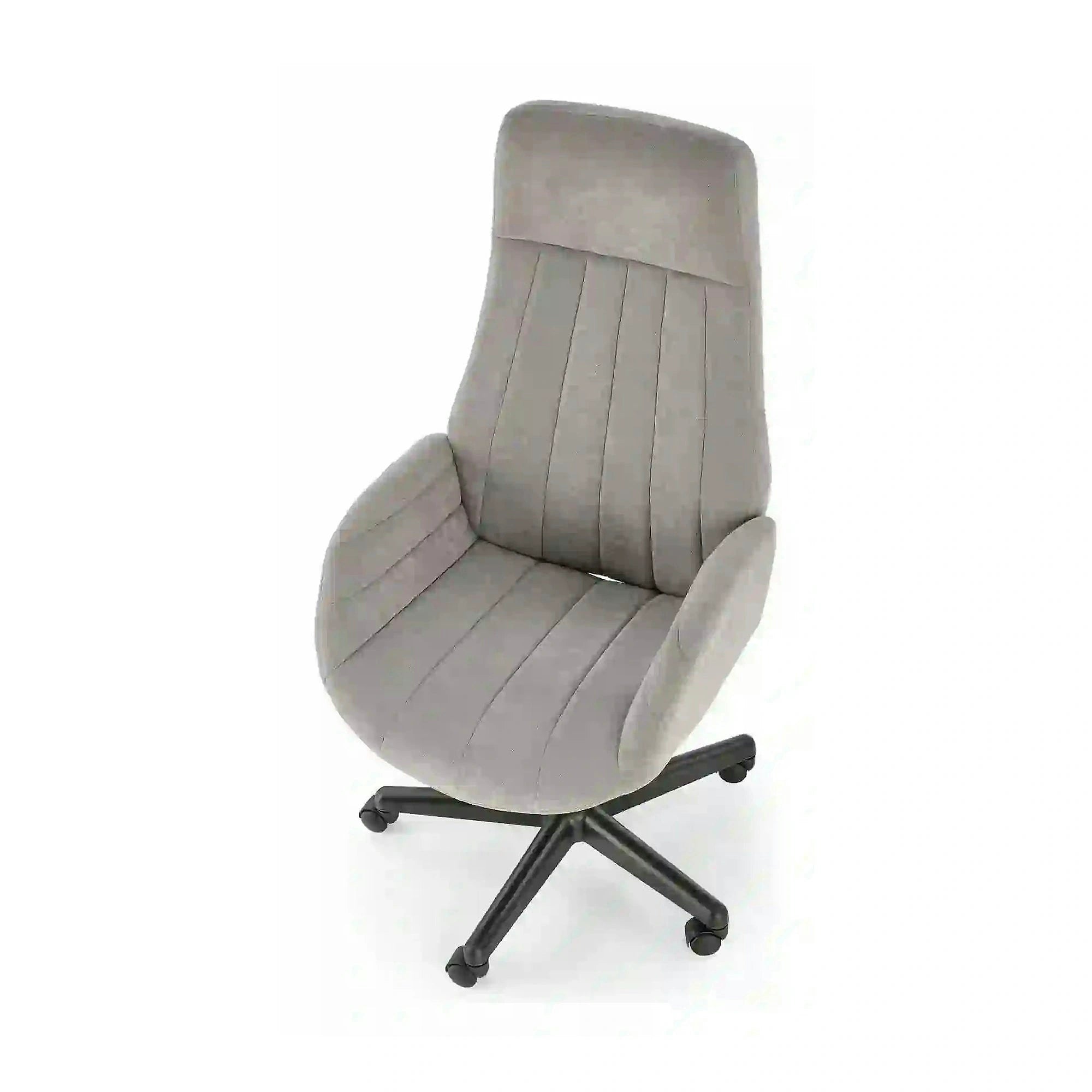 Scaun birou HARPER, gri/negru, stofa clasica/metal, 62x70x113/123 cm