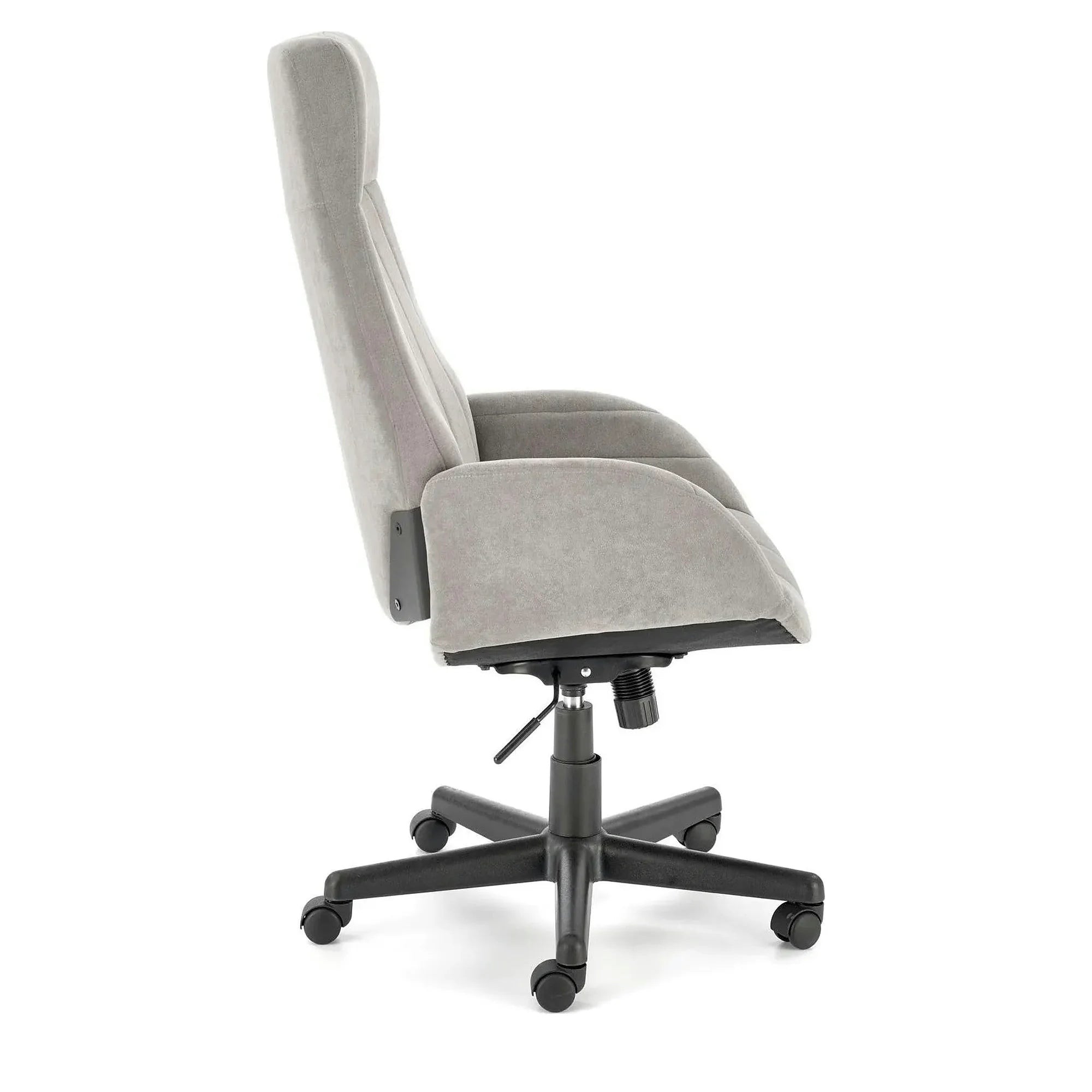 Scaun birou HARPER, gri/negru, stofa clasica/metal, 62x70x113/123 cm