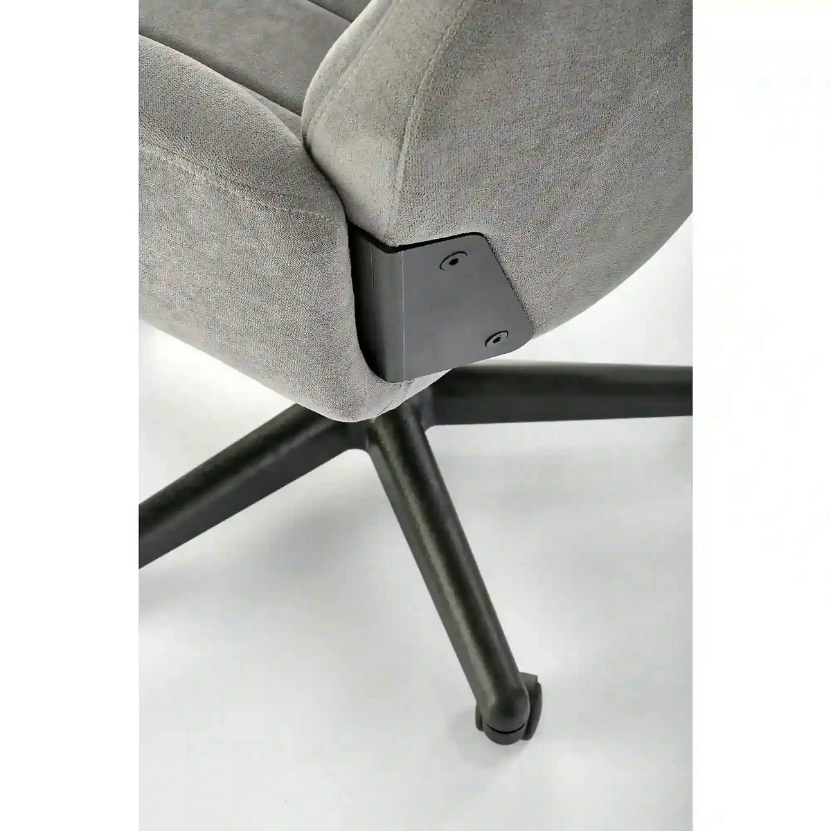 Scaun birou HARPER, gri/negru, stofa clasica/metal, 62x70x113/123 cm