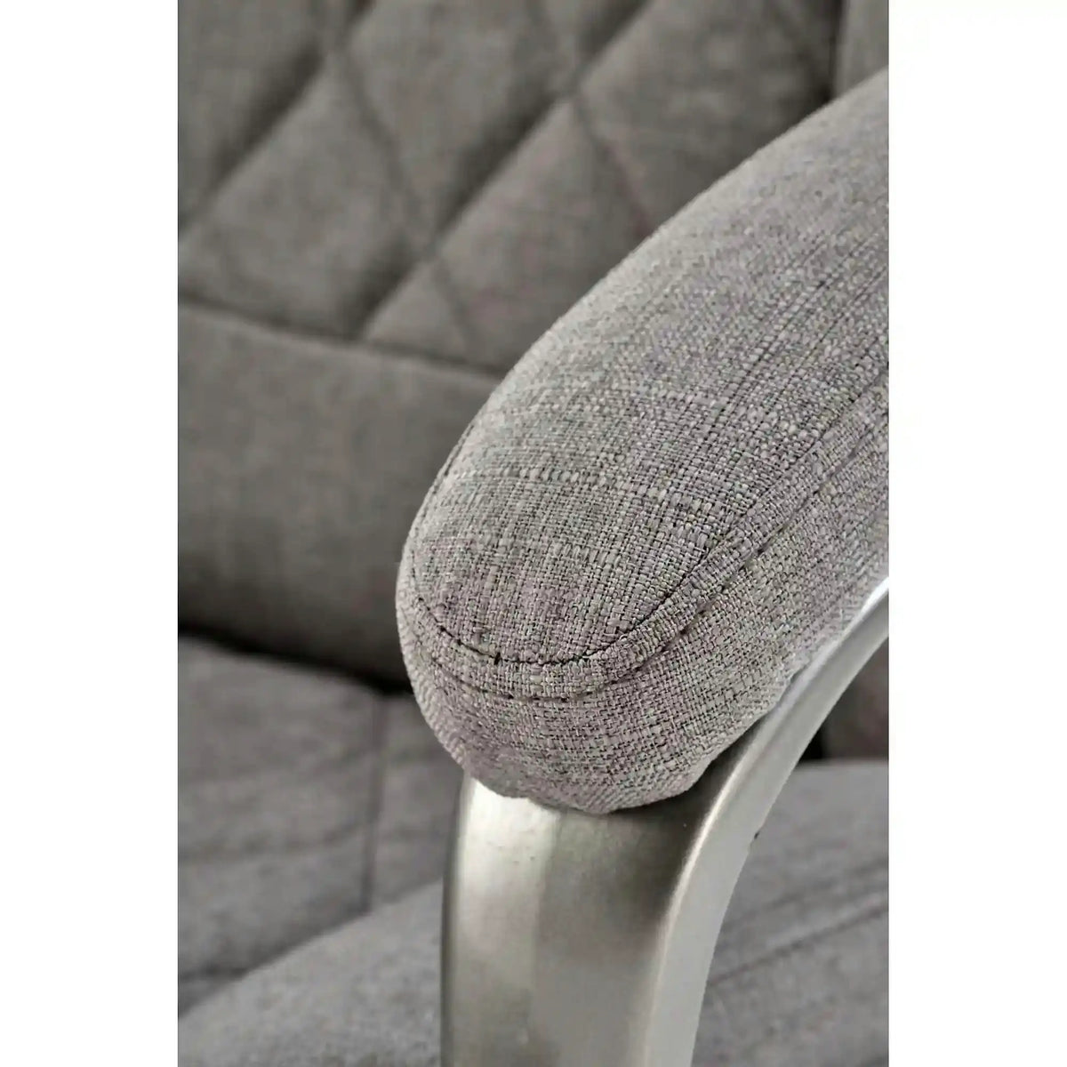 Scaun birou HELDER 2, gri, stofa clasica/metal, 66x71x113/120 cm