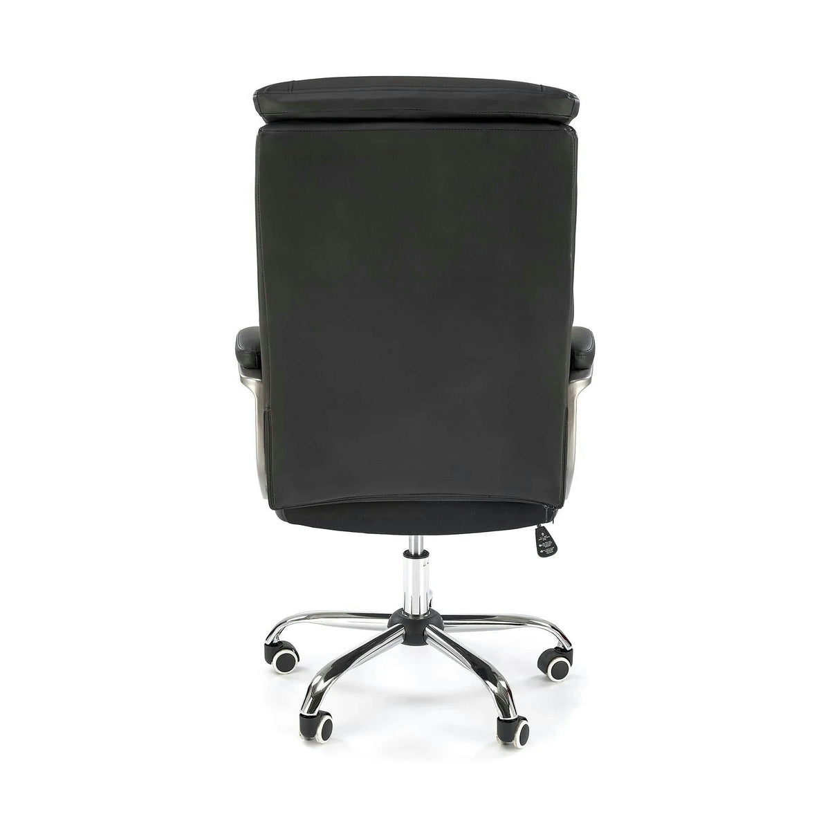 Scaun birou HELDER, negru, piele ecologica/metal, 66x71x113/120 cm