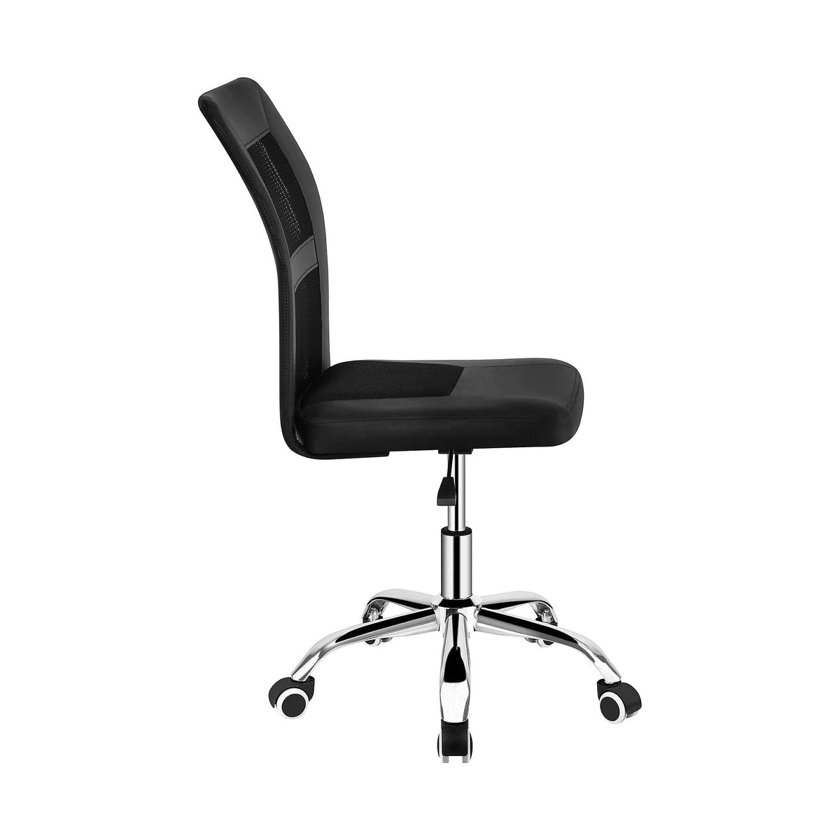 Scaun birou IDOR 2 NEW, negru/crom, plasa/piele ecologica, 45x59x90/100 cm